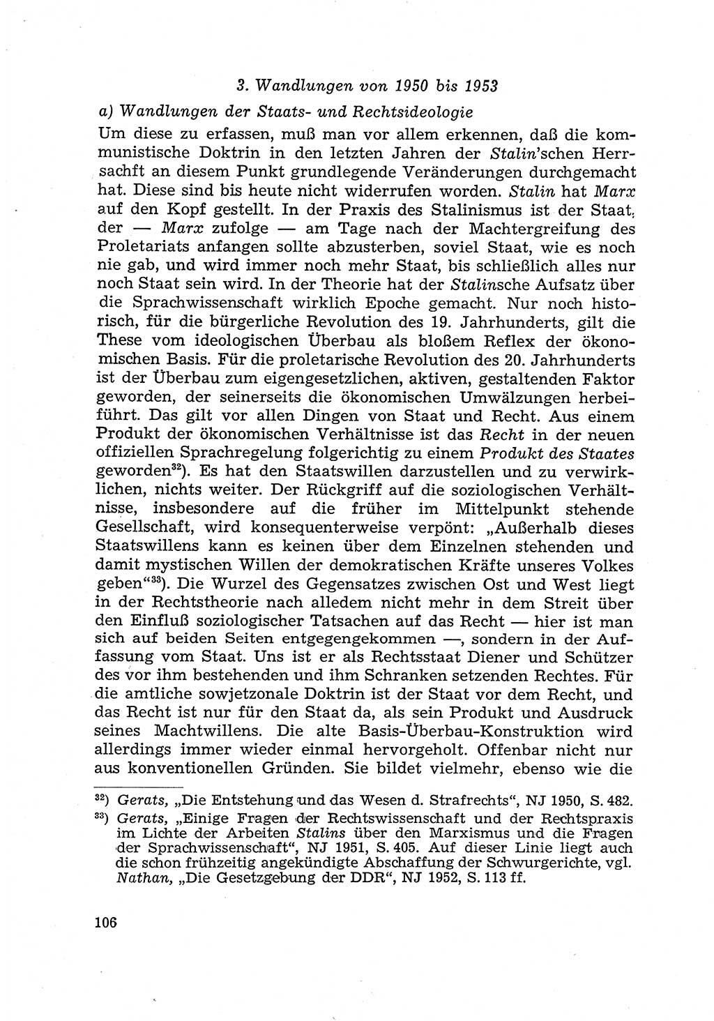 Justiz in der Sowjetischen Besatzungszone (SBZ) Deutschlands [Deutsche Demokratische Republik (DDR)], Bundesministerium für Gesamtdeutsche Fragen (BMG) [Bundesrepublik Deutschland (BRD)] 1959, Seite 106 (Just. SBZ Dtl. DDR BMG BRD 1959, S. 106)