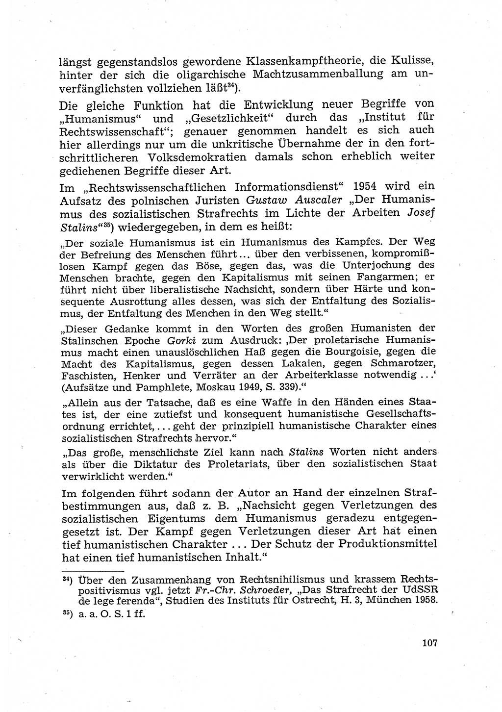 Justiz in der Sowjetischen Besatzungszone (SBZ) Deutschlands [Deutsche Demokratische Republik (DDR)], Bundesministerium für Gesamtdeutsche Fragen (BMG) [Bundesrepublik Deutschland (BRD)] 1959, Seite 107 (Just. SBZ Dtl. DDR BMG BRD 1959, S. 107)
