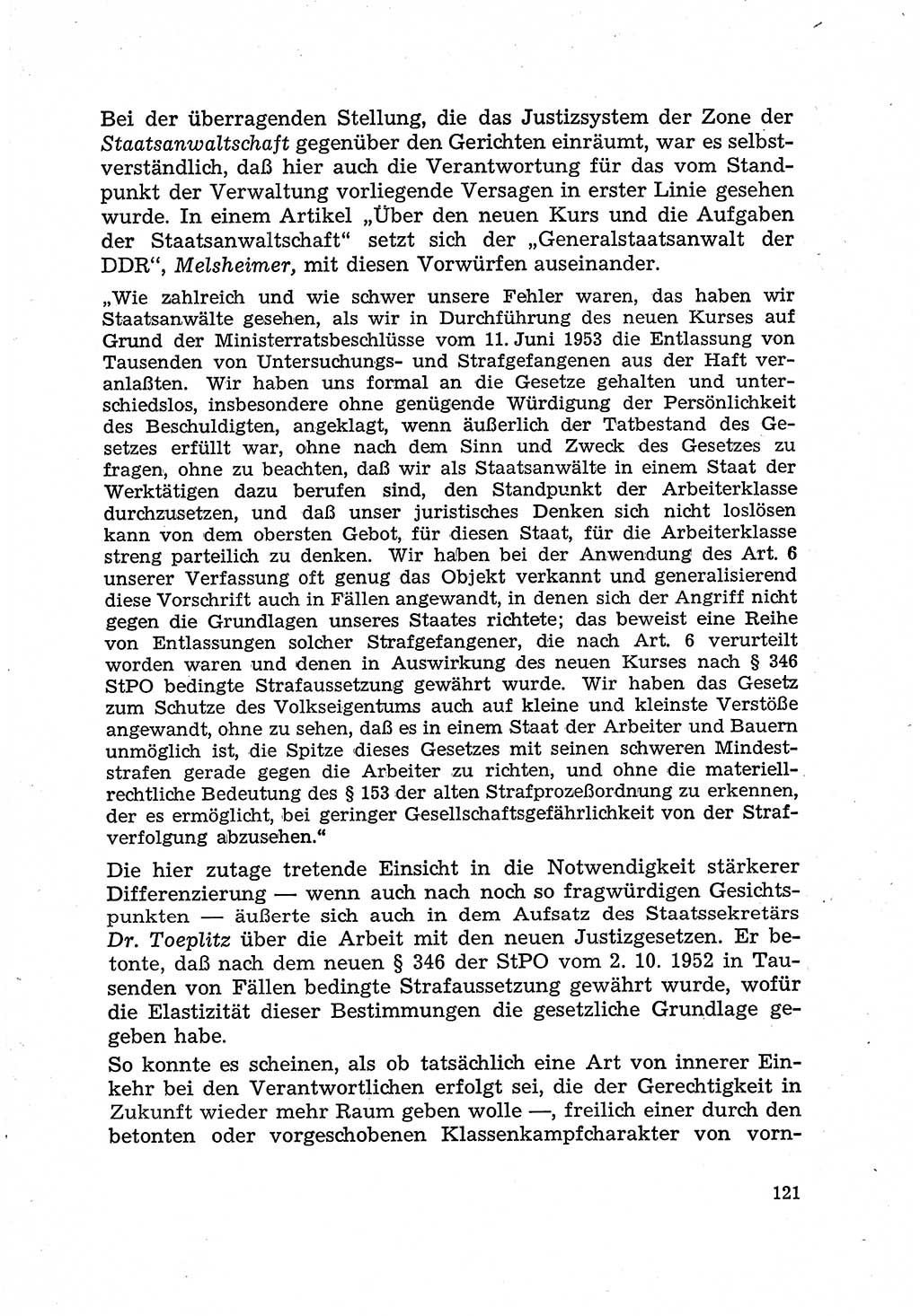 Justiz in der Sowjetischen Besatzungszone (SBZ) Deutschlands [Deutsche Demokratische Republik (DDR)], Bundesministerium für Gesamtdeutsche Fragen (BMG) [Bundesrepublik Deutschland (BRD)] 1959, Seite 121 (Just. SBZ Dtl. DDR BMG BRD 1959, S. 121)