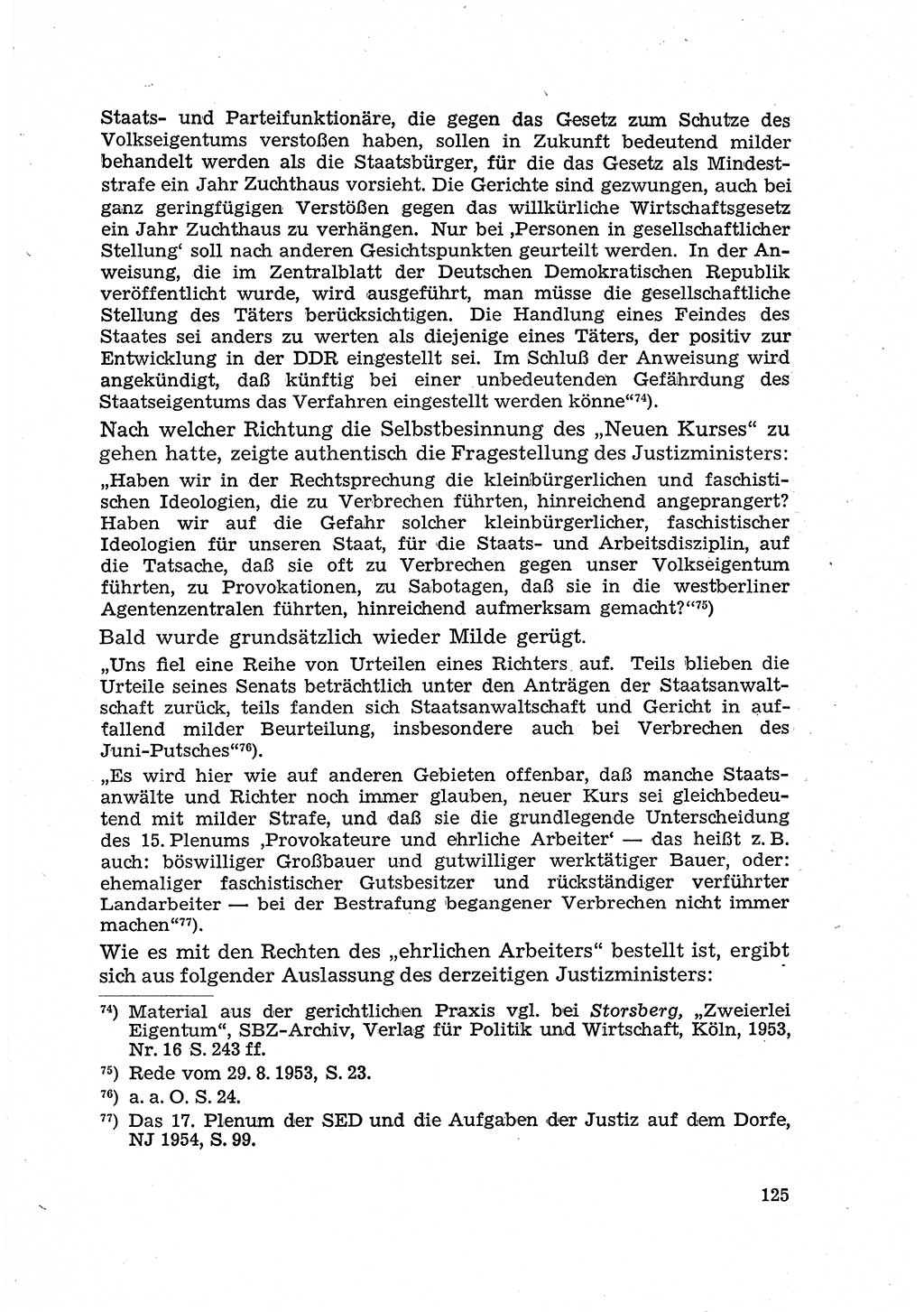 Justiz in der Sowjetischen Besatzungszone (SBZ) Deutschlands [Deutsche Demokratische Republik (DDR)], Bundesministerium für Gesamtdeutsche Fragen (BMG) [Bundesrepublik Deutschland (BRD)] 1959, Seite 125 (Just. SBZ Dtl. DDR BMG BRD 1959, S. 125)