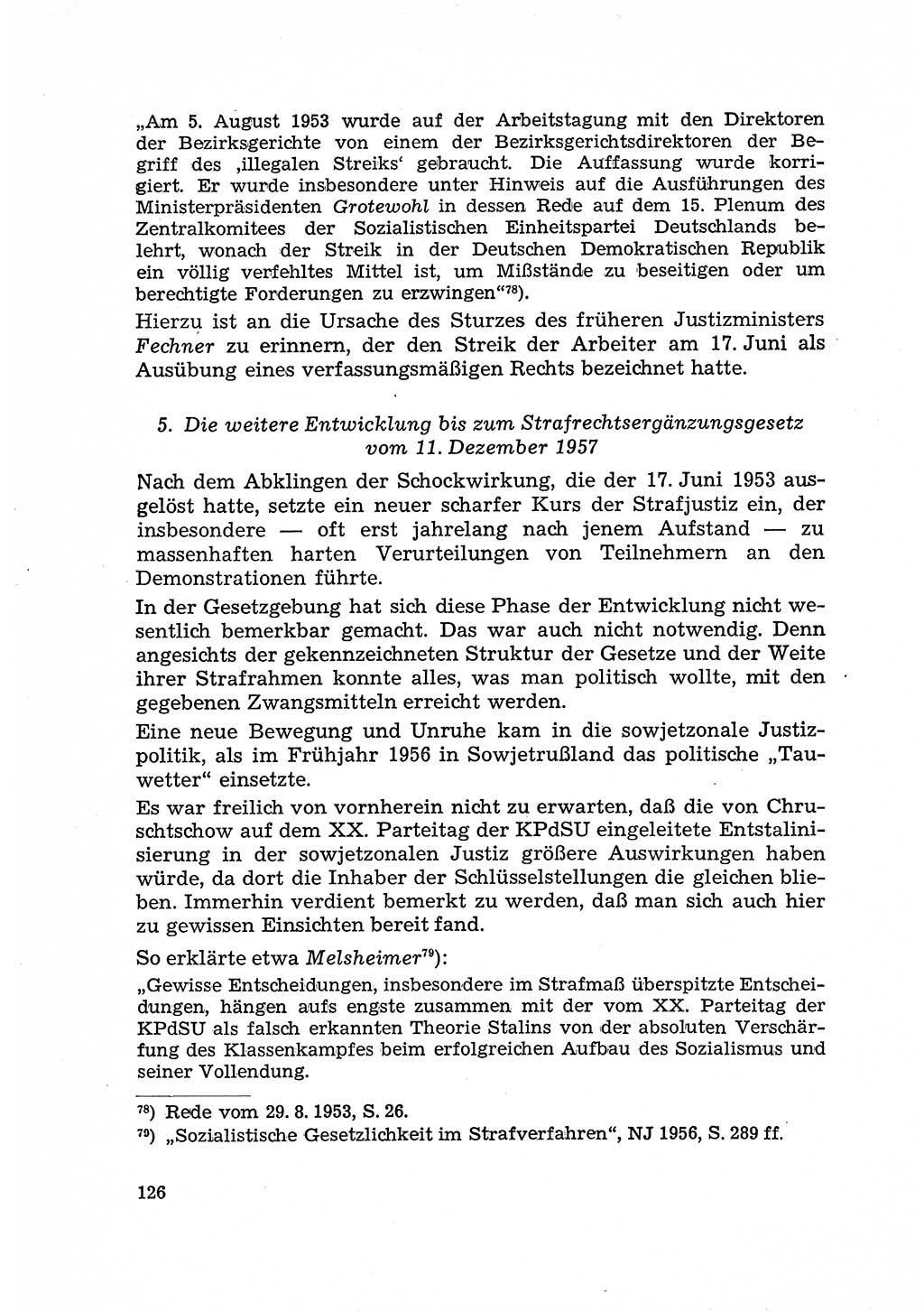 Justiz in der Sowjetischen Besatzungszone (SBZ) Deutschlands [Deutsche Demokratische Republik (DDR)], Bundesministerium für Gesamtdeutsche Fragen (BMG) [Bundesrepublik Deutschland (BRD)] 1959, Seite 126 (Just. SBZ Dtl. DDR BMG BRD 1959, S. 126)