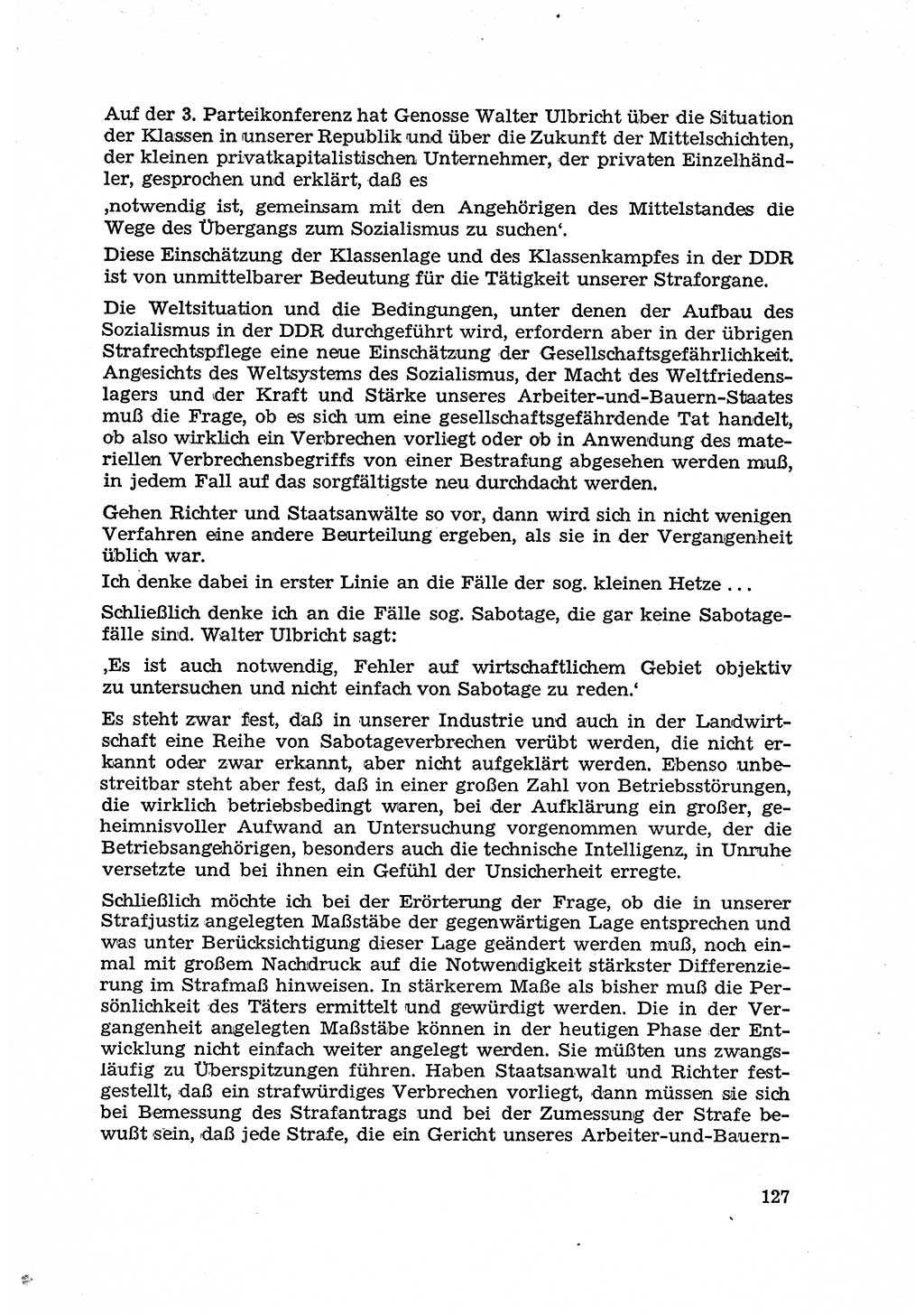 Justiz in der Sowjetischen Besatzungszone (SBZ) Deutschlands [Deutsche Demokratische Republik (DDR)], Bundesministerium für Gesamtdeutsche Fragen (BMG) [Bundesrepublik Deutschland (BRD)] 1959, Seite 127 (Just. SBZ Dtl. DDR BMG BRD 1959, S. 127)