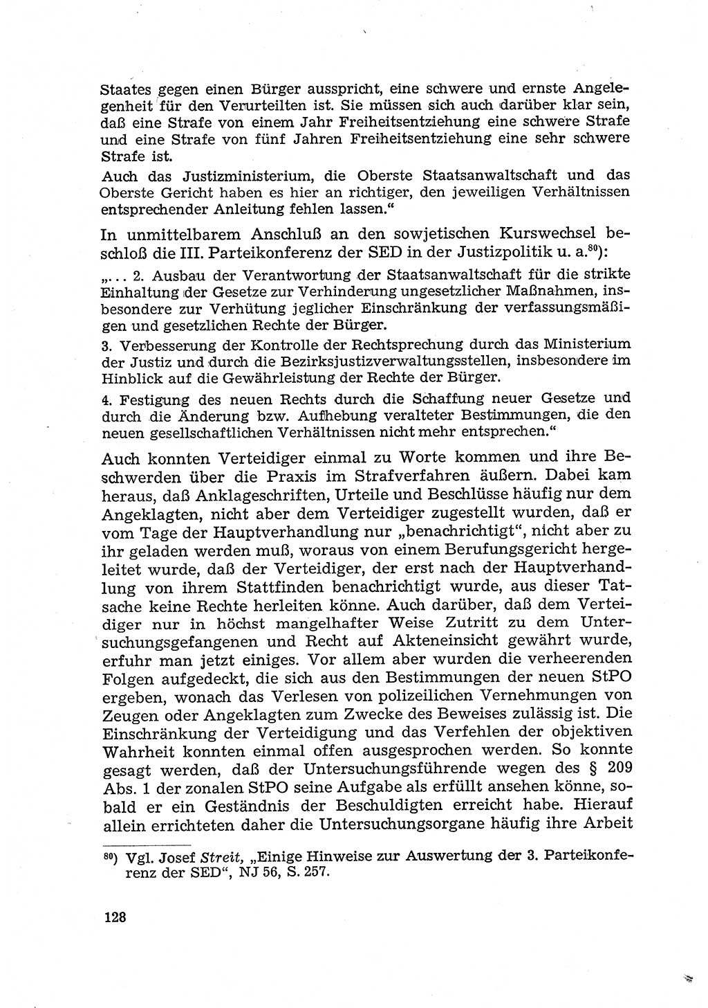 Justiz in der Sowjetischen Besatzungszone (SBZ) Deutschlands [Deutsche Demokratische Republik (DDR)], Bundesministerium für Gesamtdeutsche Fragen (BMG) [Bundesrepublik Deutschland (BRD)] 1959, Seite 128 (Just. SBZ Dtl. DDR BMG BRD 1959, S. 128)