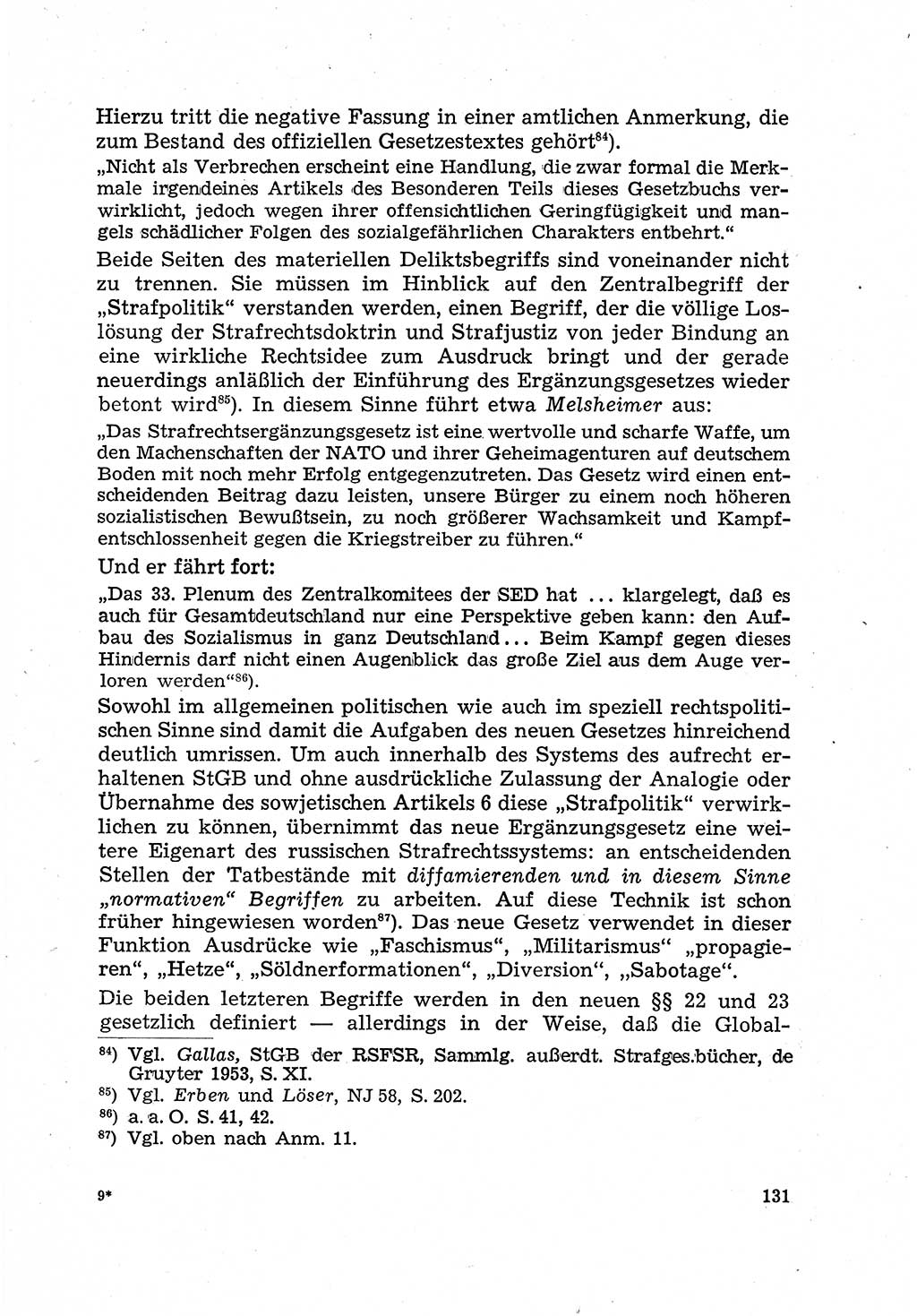 Justiz in der Sowjetischen Besatzungszone (SBZ) Deutschlands [Deutsche Demokratische Republik (DDR)], Bundesministerium für Gesamtdeutsche Fragen (BMG) [Bundesrepublik Deutschland (BRD)] 1959, Seite 131 (Just. SBZ Dtl. DDR BMG BRD 1959, S. 131)