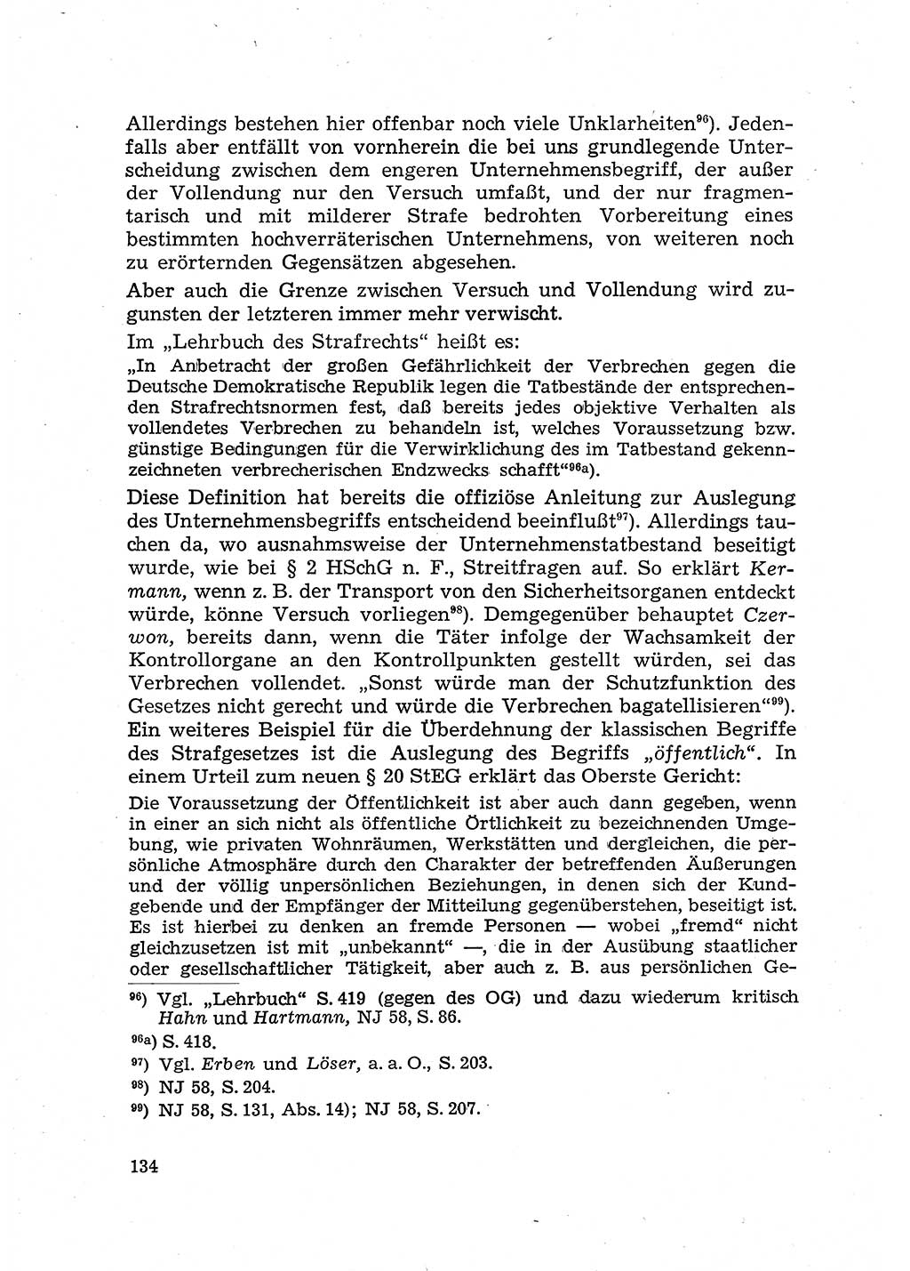 Justiz in der Sowjetischen Besatzungszone (SBZ) Deutschlands [Deutsche Demokratische Republik (DDR)], Bundesministerium für Gesamtdeutsche Fragen (BMG) [Bundesrepublik Deutschland (BRD)] 1959, Seite 134 (Just. SBZ Dtl. DDR BMG BRD 1959, S. 134)