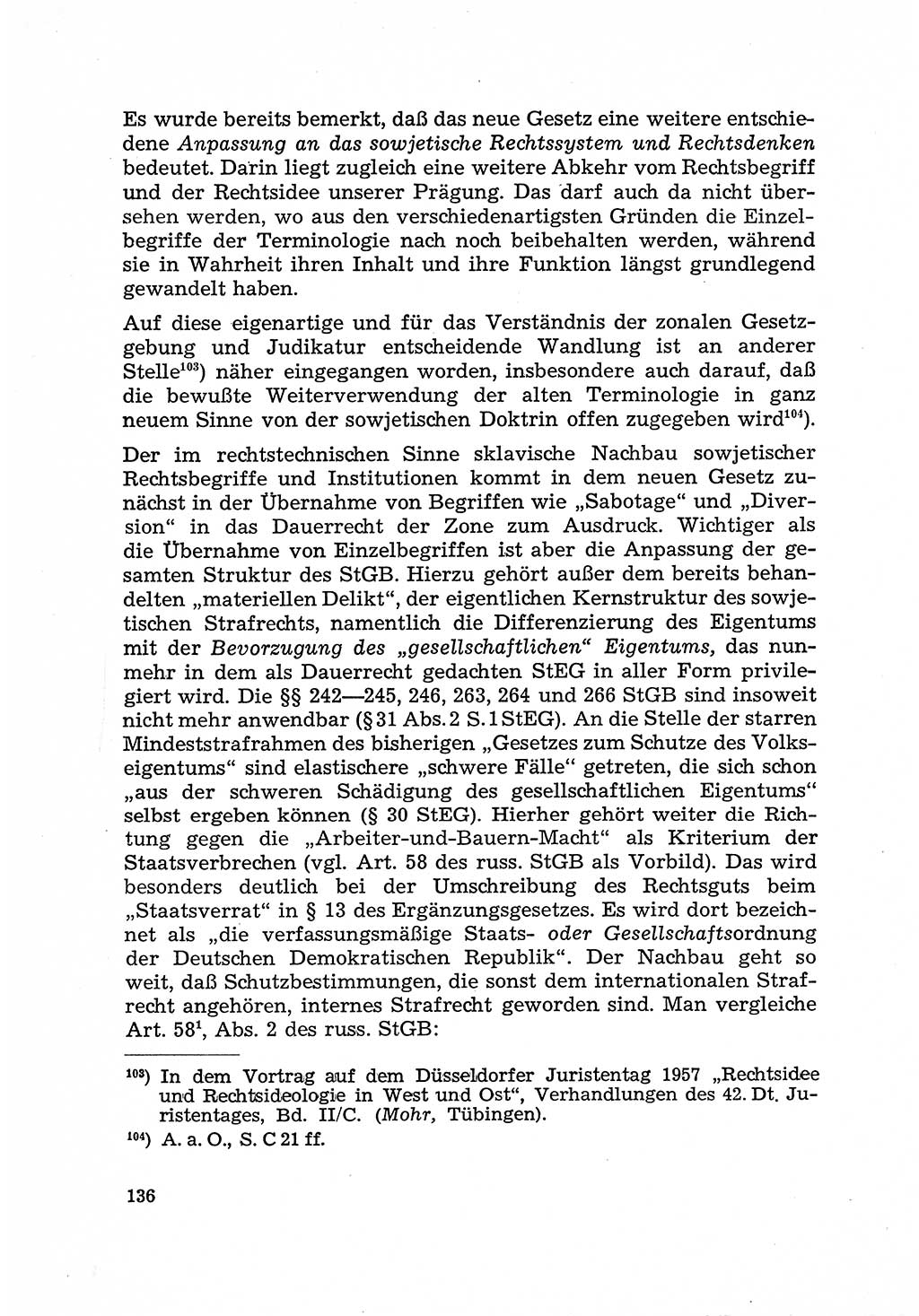 Justiz in der Sowjetischen Besatzungszone (SBZ) Deutschlands [Deutsche Demokratische Republik (DDR)], Bundesministerium für Gesamtdeutsche Fragen (BMG) [Bundesrepublik Deutschland (BRD)] 1959, Seite 136 (Just. SBZ Dtl. DDR BMG BRD 1959, S. 136)