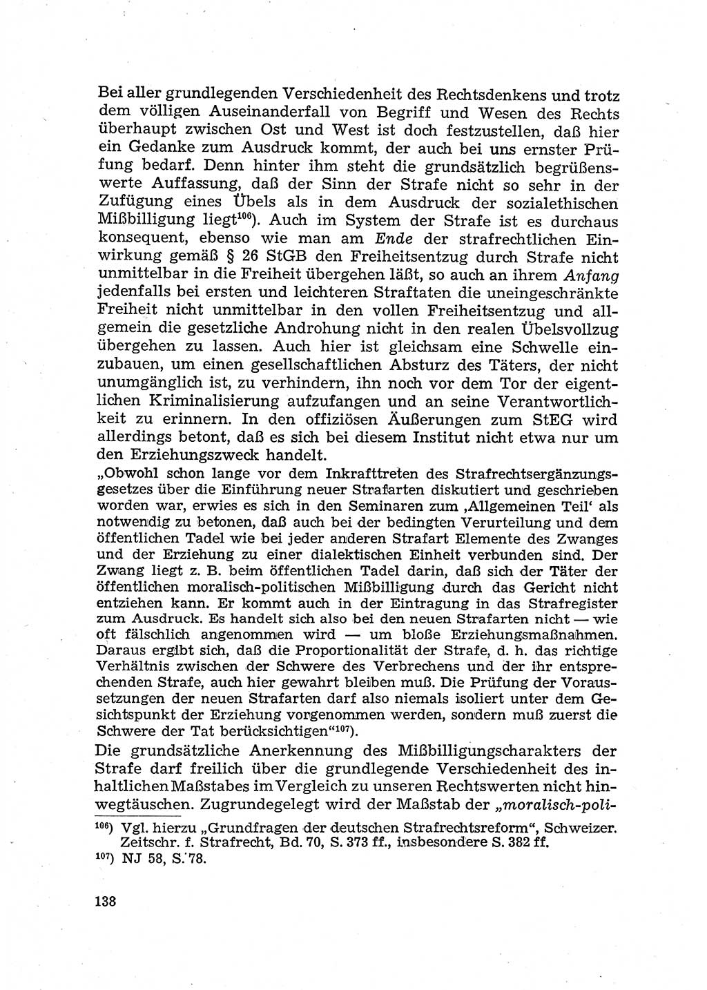 Justiz in der Sowjetischen Besatzungszone (SBZ) Deutschlands [Deutsche Demokratische Republik (DDR)], Bundesministerium für Gesamtdeutsche Fragen (BMG) [Bundesrepublik Deutschland (BRD)] 1959, Seite 138 (Just. SBZ Dtl. DDR BMG BRD 1959, S. 138)