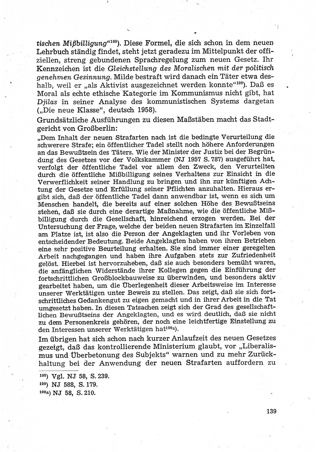 Justiz in der Sowjetischen Besatzungszone (SBZ) Deutschlands [Deutsche Demokratische Republik (DDR)], Bundesministerium für Gesamtdeutsche Fragen (BMG) [Bundesrepublik Deutschland (BRD)] 1959, Seite 139 (Just. SBZ Dtl. DDR BMG BRD 1959, S. 139)
