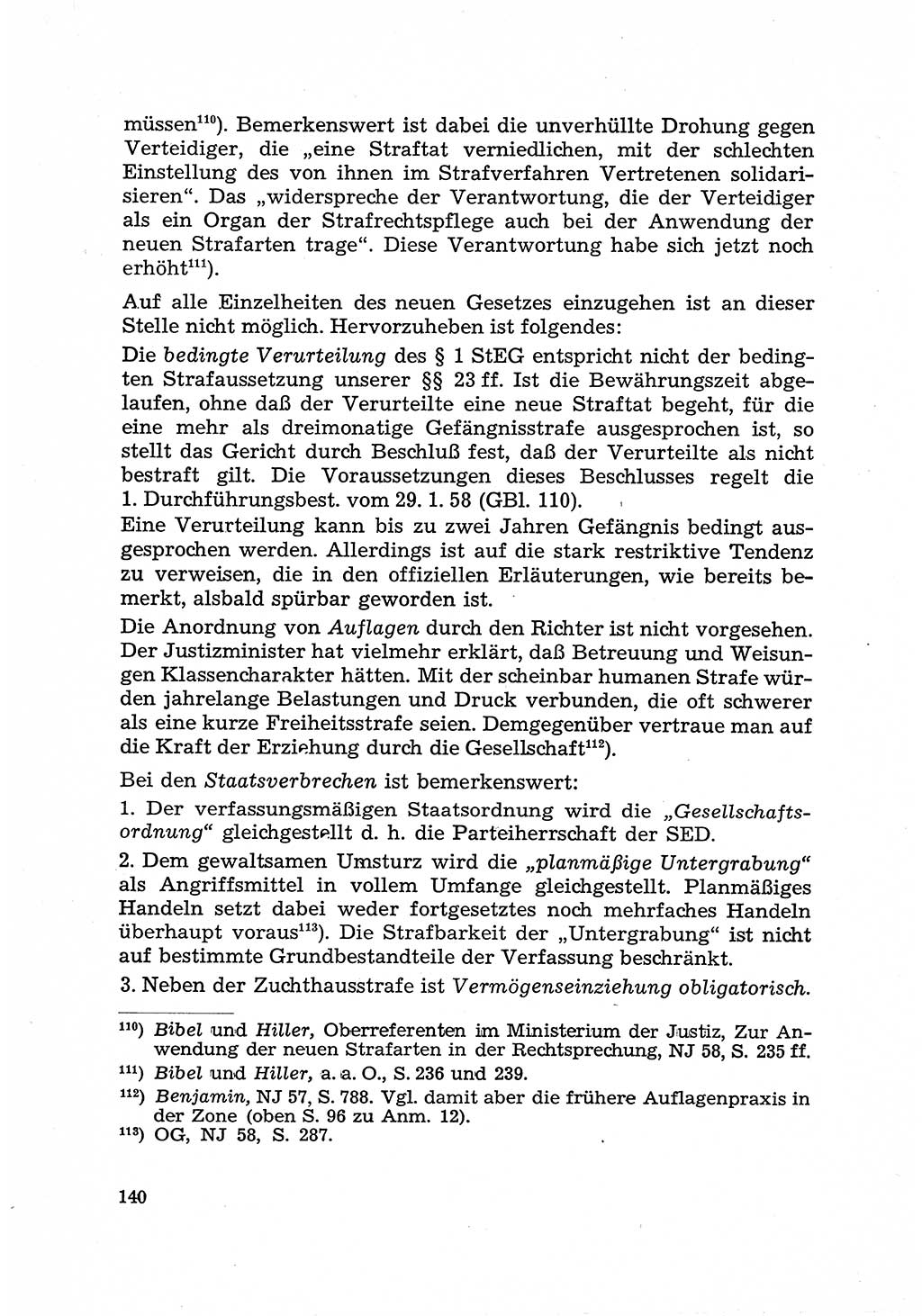 Justiz in der Sowjetischen Besatzungszone (SBZ) Deutschlands [Deutsche Demokratische Republik (DDR)], Bundesministerium für Gesamtdeutsche Fragen (BMG) [Bundesrepublik Deutschland (BRD)] 1959, Seite 140 (Just. SBZ Dtl. DDR BMG BRD 1959, S. 140)