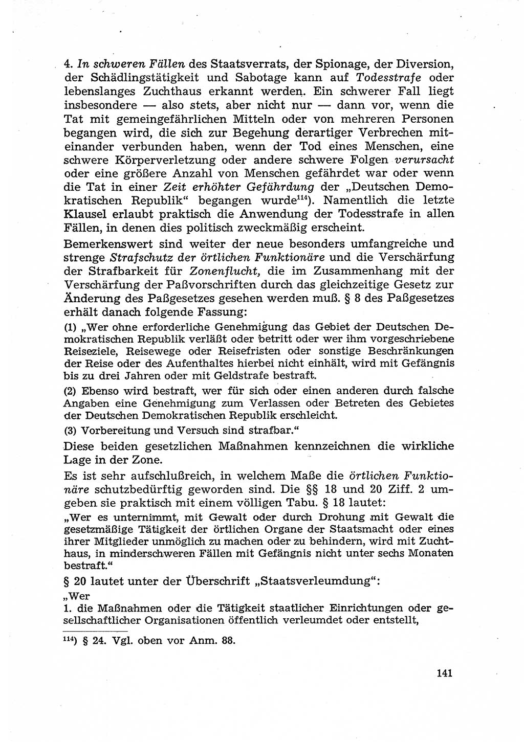 Justiz in der Sowjetischen Besatzungszone (SBZ) Deutschlands [Deutsche Demokratische Republik (DDR)], Bundesministerium für Gesamtdeutsche Fragen (BMG) [Bundesrepublik Deutschland (BRD)] 1959, Seite 141 (Just. SBZ Dtl. DDR BMG BRD 1959, S. 141)