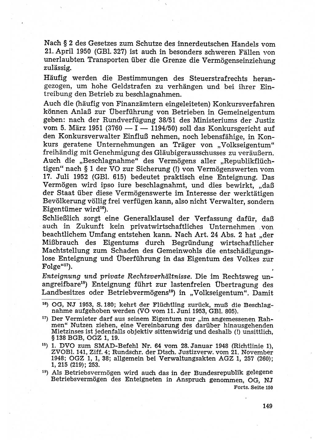 Justiz in der Sowjetischen Besatzungszone (SBZ) Deutschlands [Deutsche Demokratische Republik (DDR)], Bundesministerium für Gesamtdeutsche Fragen (BMG) [Bundesrepublik Deutschland (BRD)] 1959, Seite 149 (Just. SBZ Dtl. DDR BMG BRD 1959, S. 149)