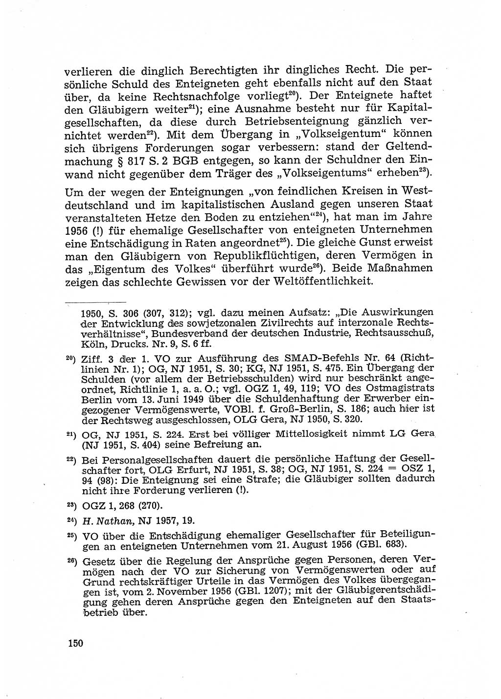 Justiz in der Sowjetischen Besatzungszone (SBZ) Deutschlands [Deutsche Demokratische Republik (DDR)], Bundesministerium für Gesamtdeutsche Fragen (BMG) [Bundesrepublik Deutschland (BRD)] 1959, Seite 150 (Just. SBZ Dtl. DDR BMG BRD 1959, S. 150)