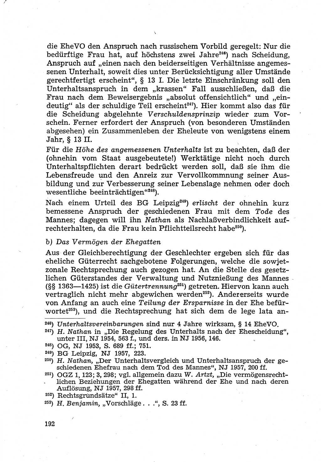 Justiz in der Sowjetischen Besatzungszone (SBZ) Deutschlands [Deutsche Demokratische Republik (DDR)], Bundesministerium für Gesamtdeutsche Fragen (BMG) [Bundesrepublik Deutschland (BRD)] 1959, Seite 192 (Just. SBZ Dtl. DDR BMG BRD 1959, S. 192)