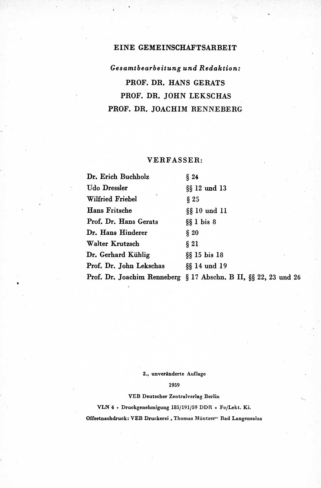 Lehrbuch des Strafrechts der Deutschen Demokratischen Republik (DDR), Allgemeiner Teil 1959, Seite 4 (Lb. Strafr. DDR AT 1959, S. 4)