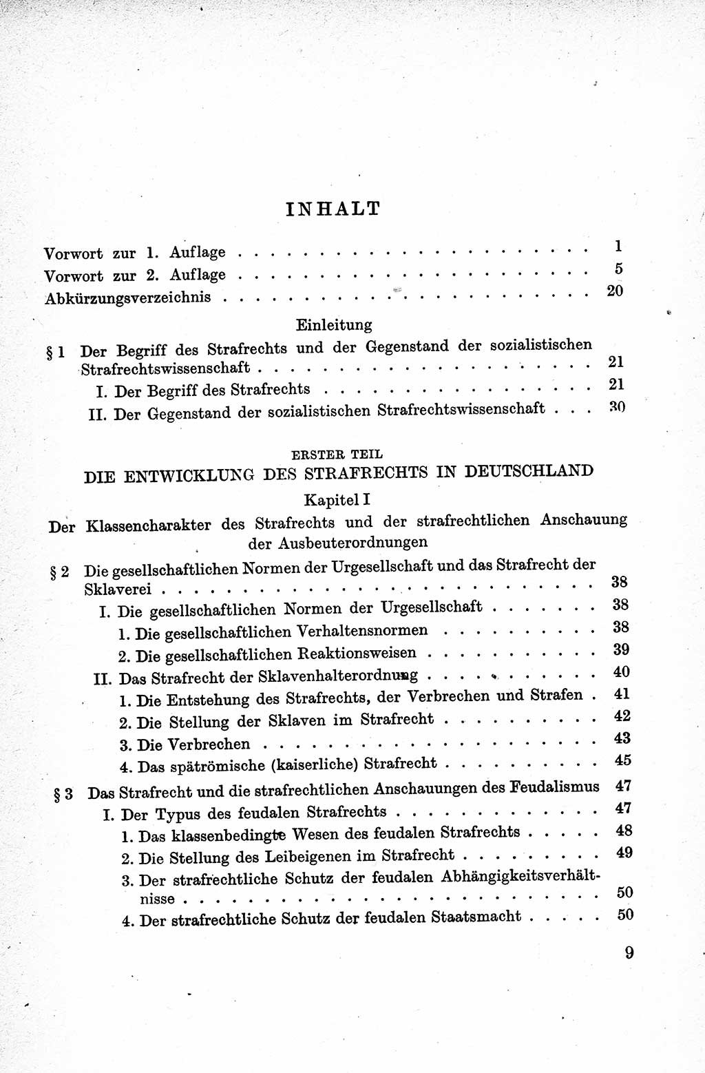 Lehrbuch des Strafrechts der Deutschen Demokratischen Republik (DDR), Allgemeiner Teil 1959, Seite 9 (Lb. Strafr. DDR AT 1959, S. 9)