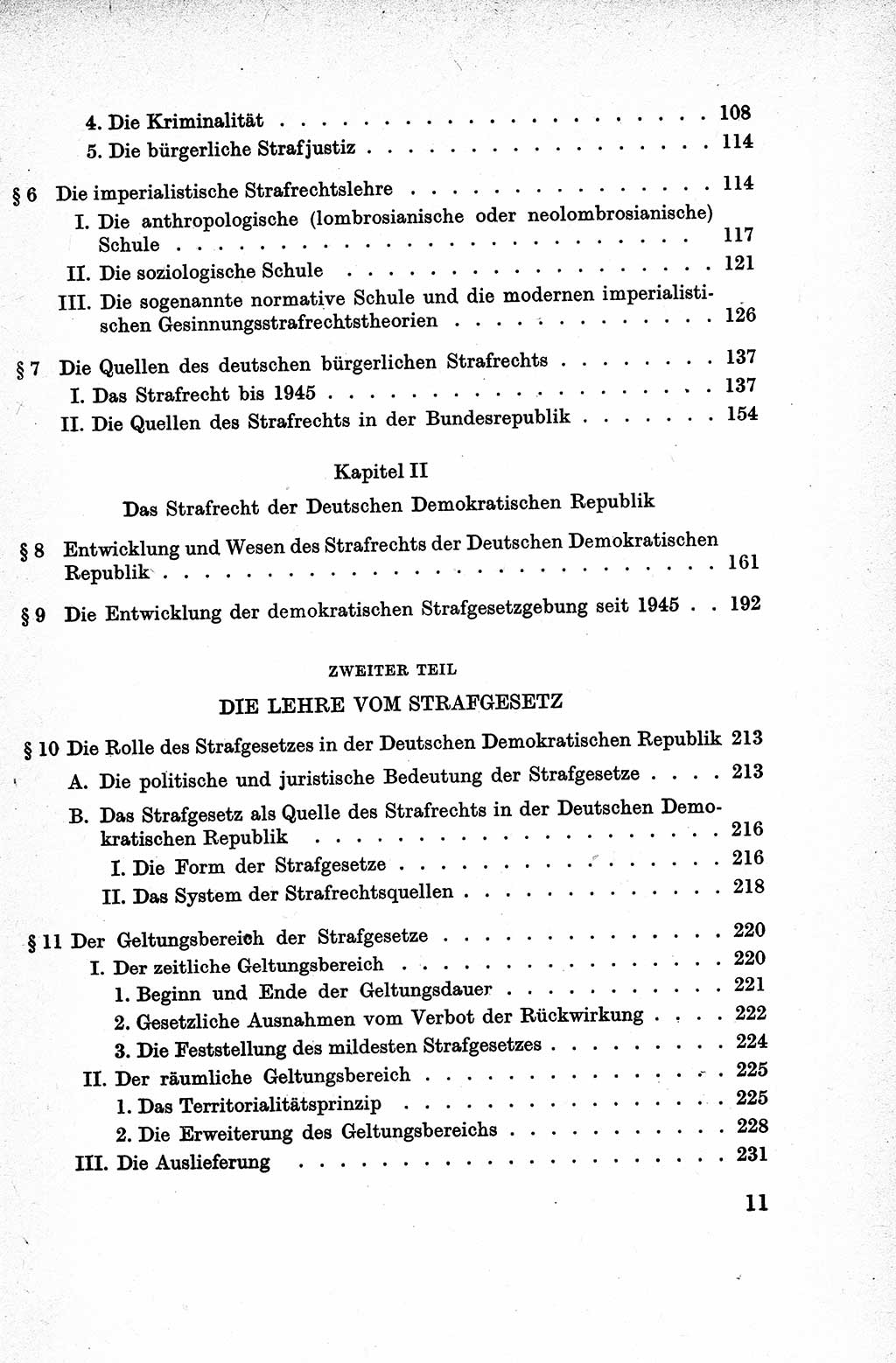 Lehrbuch des Strafrechts der Deutschen Demokratischen Republik (DDR), Allgemeiner Teil 1959, Seite 11 (Lb. Strafr. DDR AT 1959, S. 11)