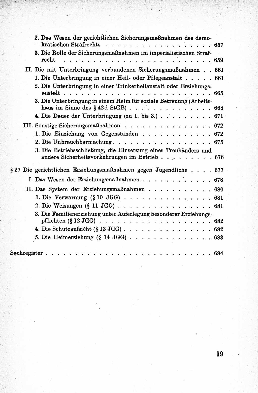 Lehrbuch des Strafrechts der Deutschen Demokratischen Republik (DDR), Allgemeiner Teil 1959, Seite 19 (Lb. Strafr. DDR AT 1959, S. 19)