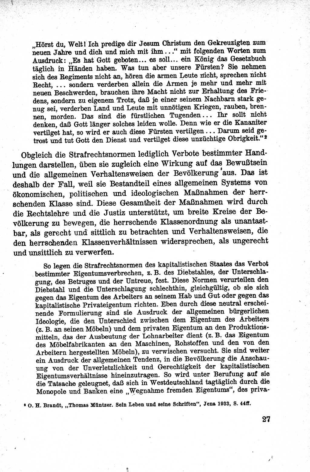 Lehrbuch des Strafrechts der Deutschen Demokratischen Republik (DDR), Allgemeiner Teil 1959, Seite 27 (Lb. Strafr. DDR AT 1959, S. 27)
