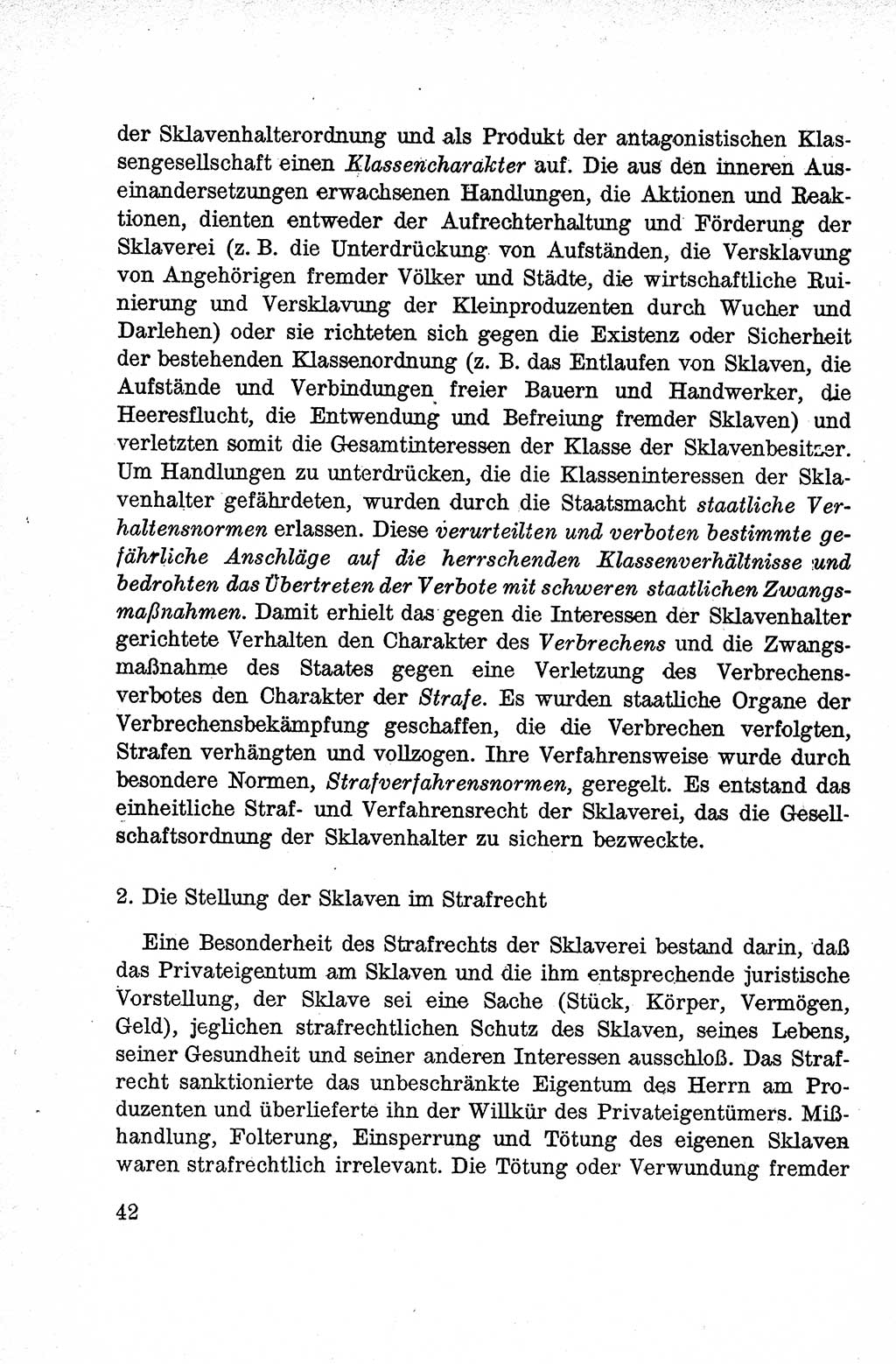 Lehrbuch des Strafrechts der Deutschen Demokratischen Republik (DDR), Allgemeiner Teil 1959, Seite 42 (Lb. Strafr. DDR AT 1959, S. 42)