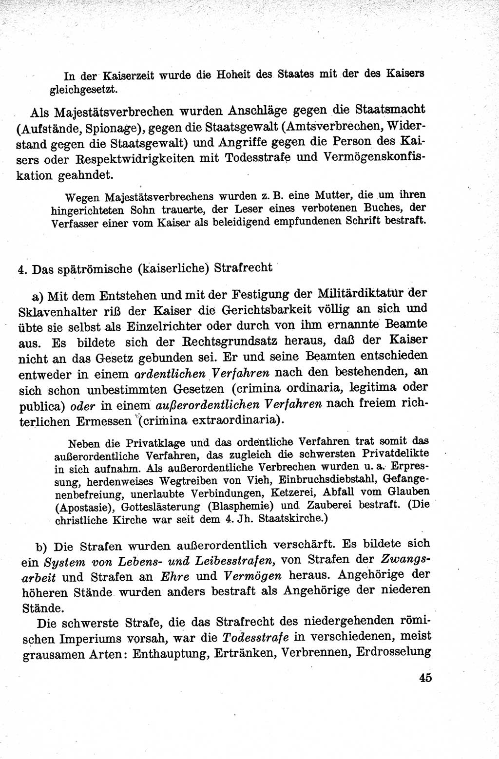 Lehrbuch des Strafrechts der Deutschen Demokratischen Republik (DDR), Allgemeiner Teil 1959, Seite 45 (Lb. Strafr. DDR AT 1959, S. 45)