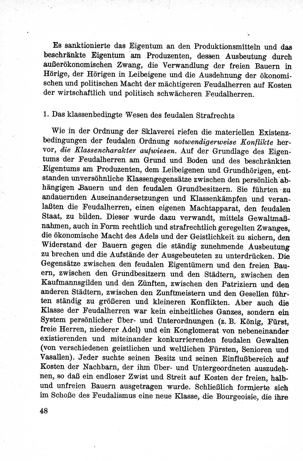 Lehrbuch des Strafrechts der Deutschen Demokratischen Republik (DDR), Allgemeiner Teil 1959, Seite 48 (Lb. Strafr. DDR AT 1959, S. 48)