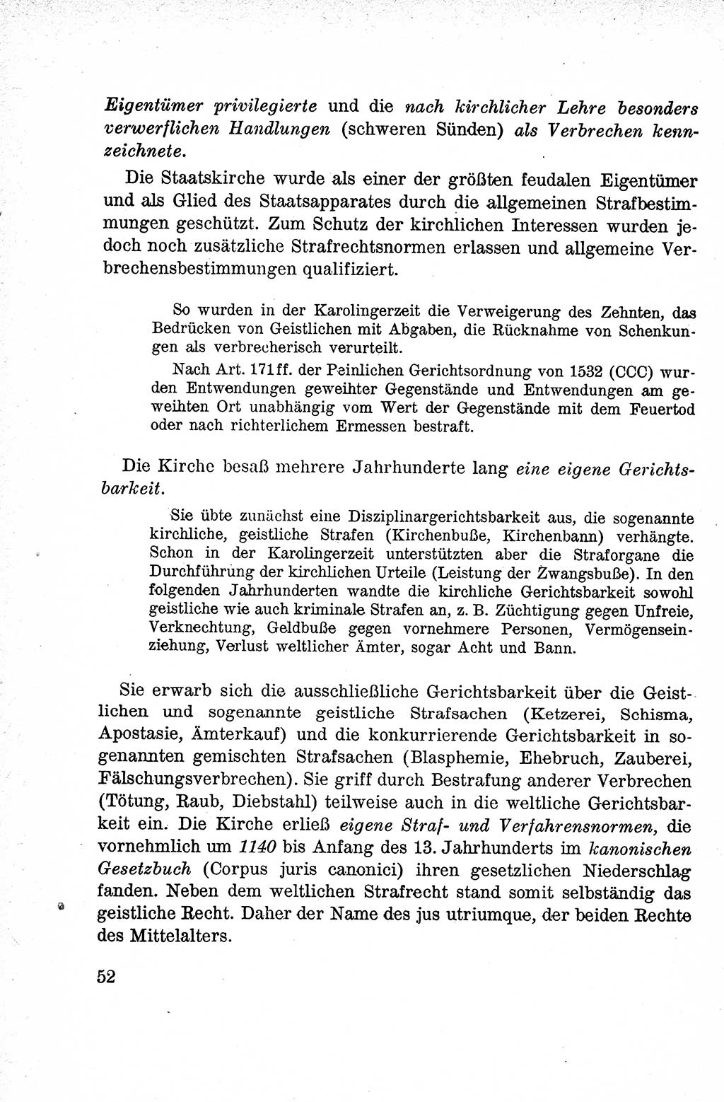 Lehrbuch des Strafrechts der Deutschen Demokratischen Republik (DDR), Allgemeiner Teil 1959, Seite 52 (Lb. Strafr. DDR AT 1959, S. 52)