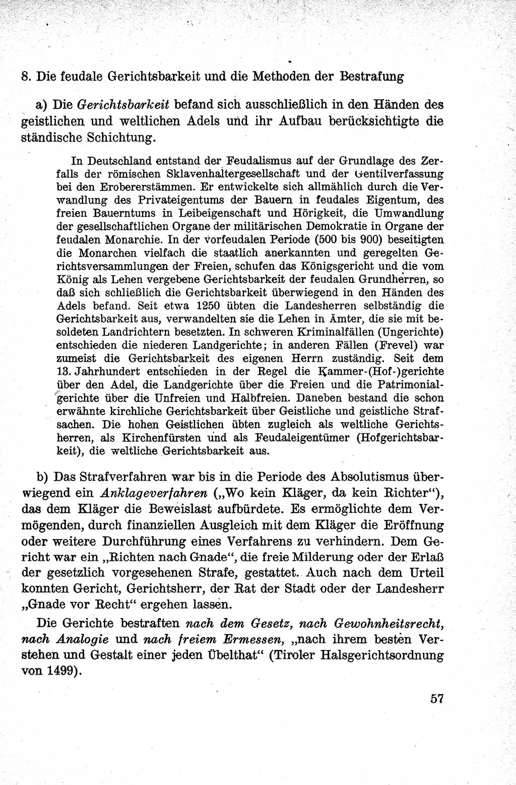 Lehrbuch des Strafrechts der Deutschen Demokratischen Republik (DDR), Allgemeiner Teil 1959, Seite 57 (Lb. Strafr. DDR AT 1959, S. 57)