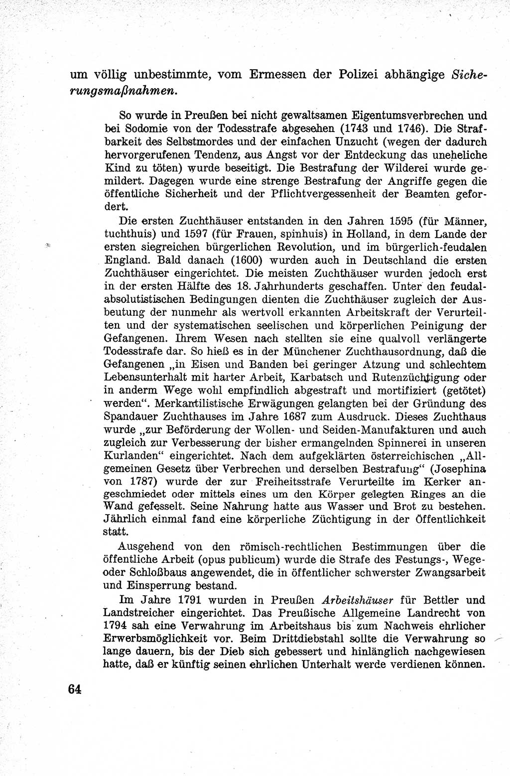 Lehrbuch des Strafrechts der Deutschen Demokratischen Republik (DDR), Allgemeiner Teil 1959, Seite 64 (Lb. Strafr. DDR AT 1959, S. 64)