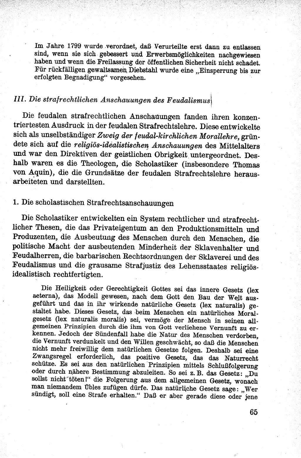Lehrbuch des Strafrechts der Deutschen Demokratischen Republik (DDR), Allgemeiner Teil 1959, Seite 65 (Lb. Strafr. DDR AT 1959, S. 65)