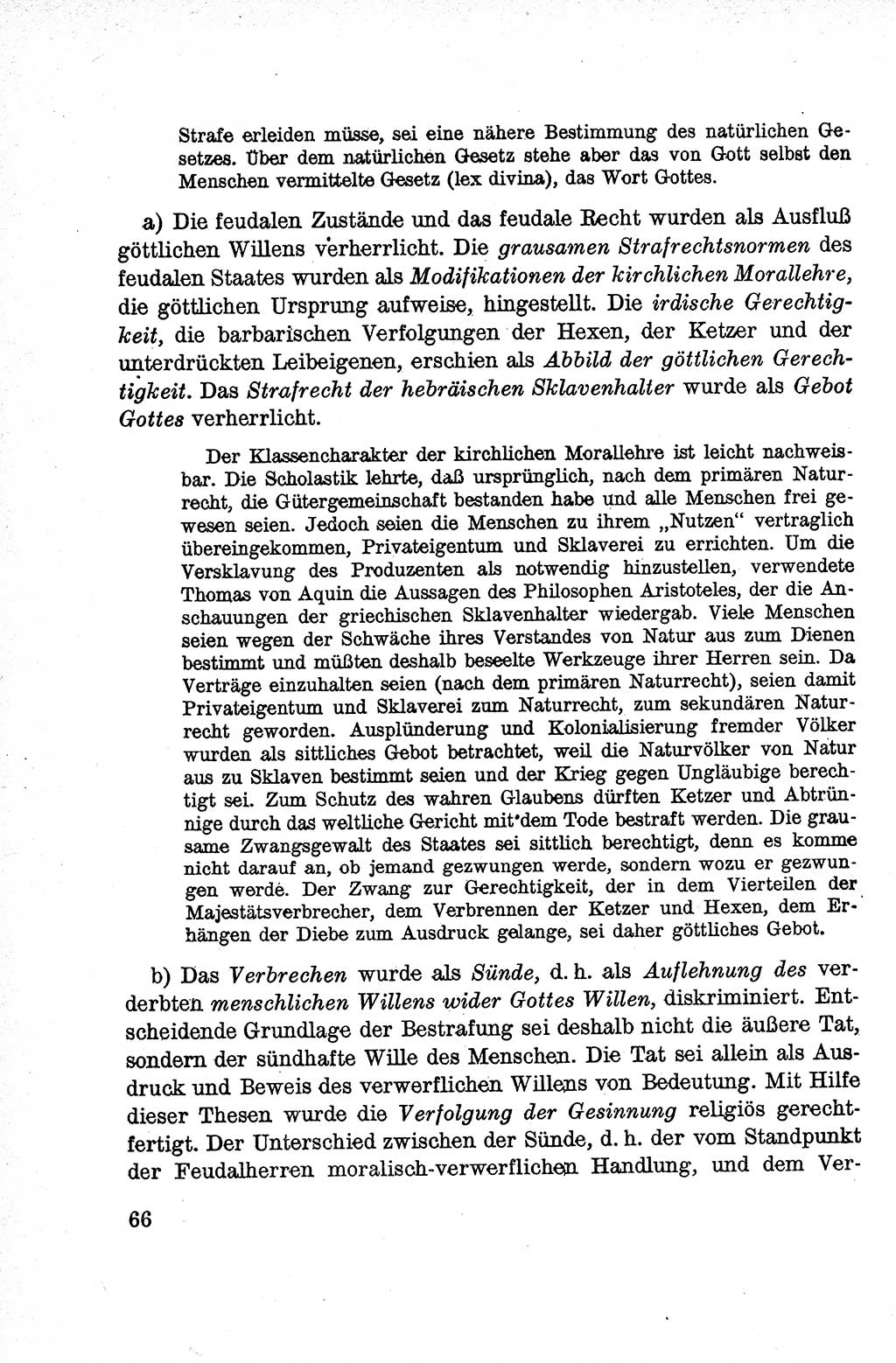 Lehrbuch des Strafrechts der Deutschen Demokratischen Republik (DDR), Allgemeiner Teil 1959, Seite 66 (Lb. Strafr. DDR AT 1959, S. 66)