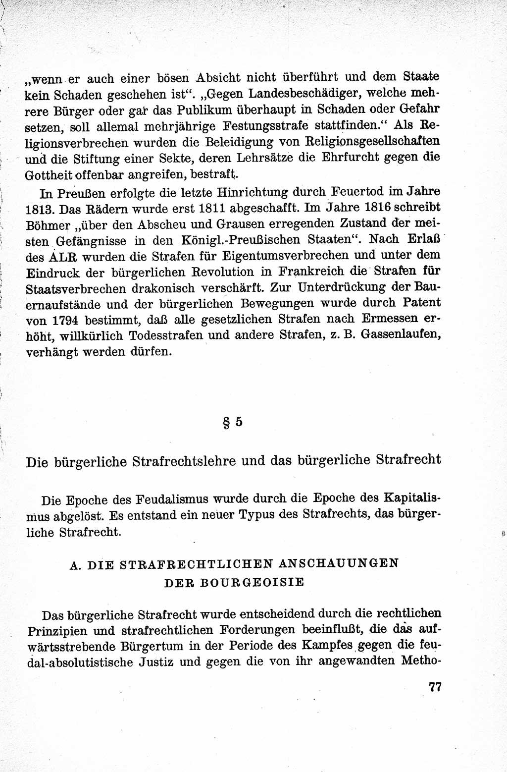 Lehrbuch des Strafrechts der Deutschen Demokratischen Republik (DDR), Allgemeiner Teil 1959, Seite 77 (Lb. Strafr. DDR AT 1959, S. 77)