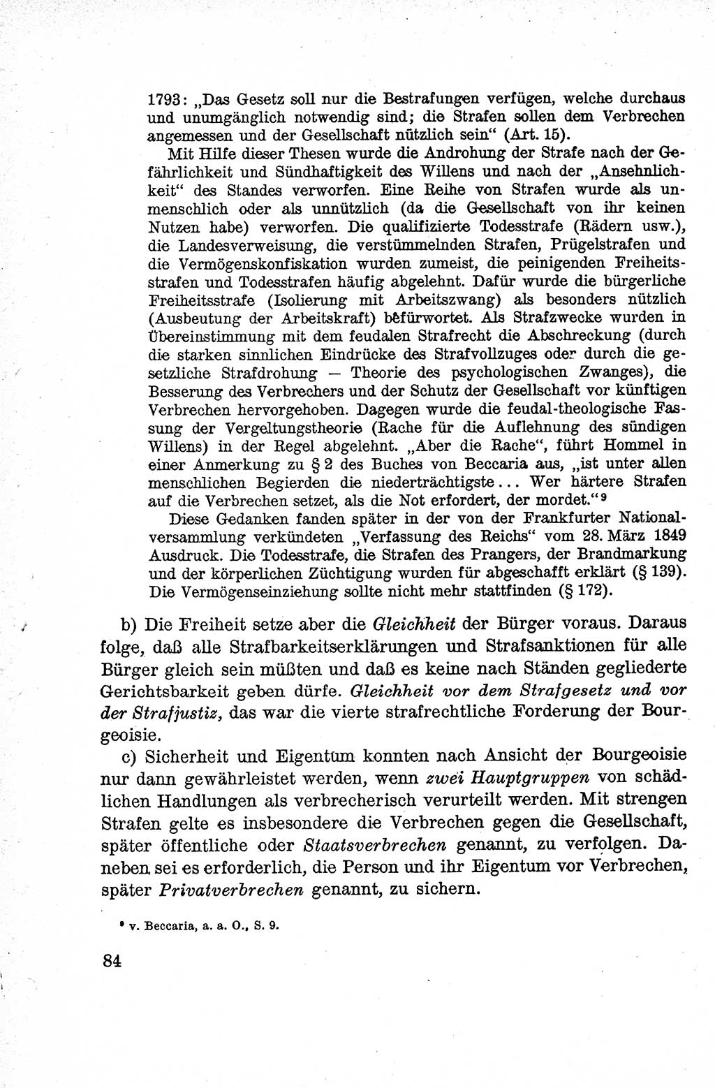 Lehrbuch des Strafrechts der Deutschen Demokratischen Republik (DDR), Allgemeiner Teil 1959, Seite 84 (Lb. Strafr. DDR AT 1959, S. 84)