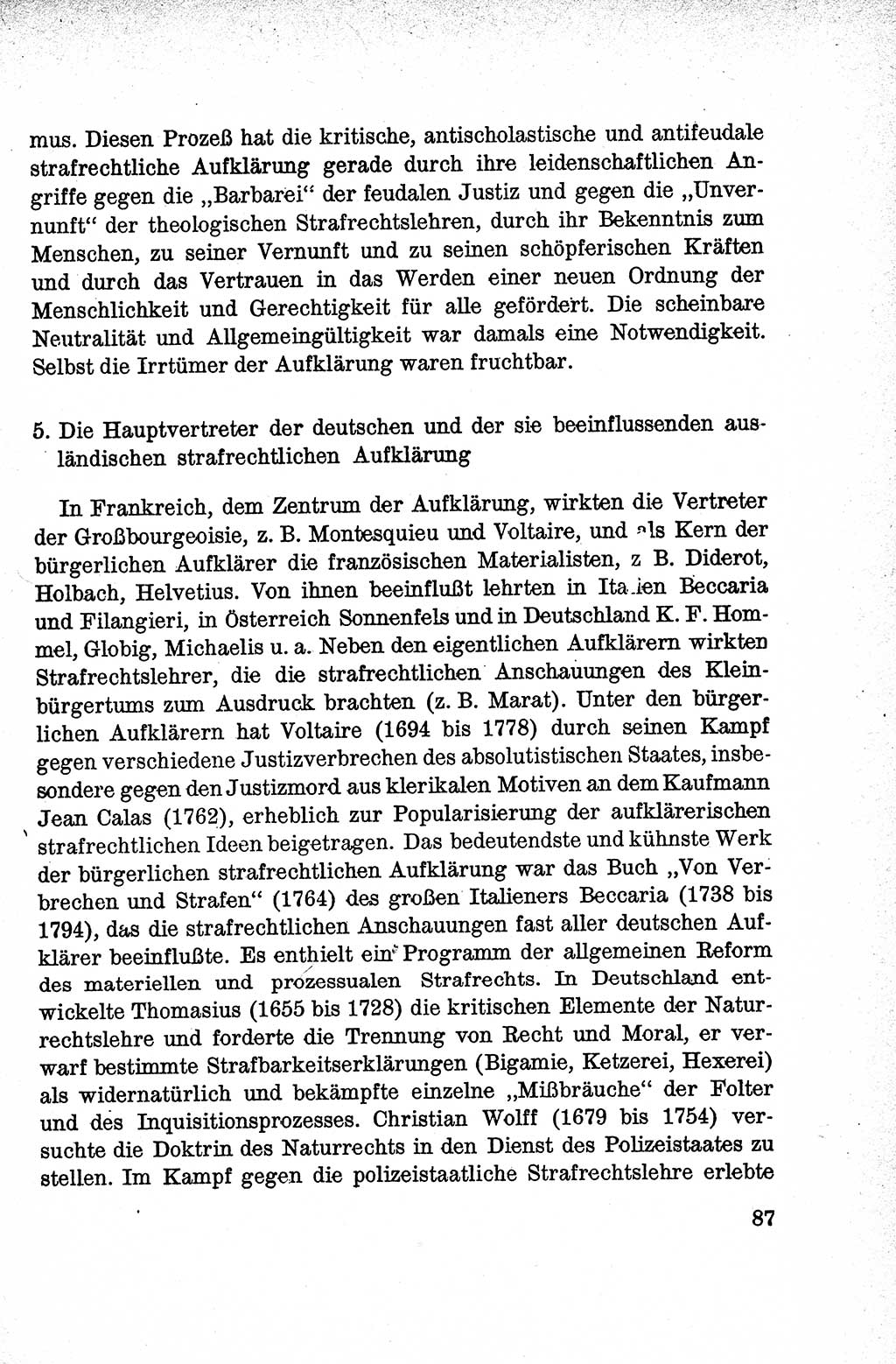 Lehrbuch des Strafrechts der Deutschen Demokratischen Republik (DDR), Allgemeiner Teil 1959, Seite 87 (Lb. Strafr. DDR AT 1959, S. 87)