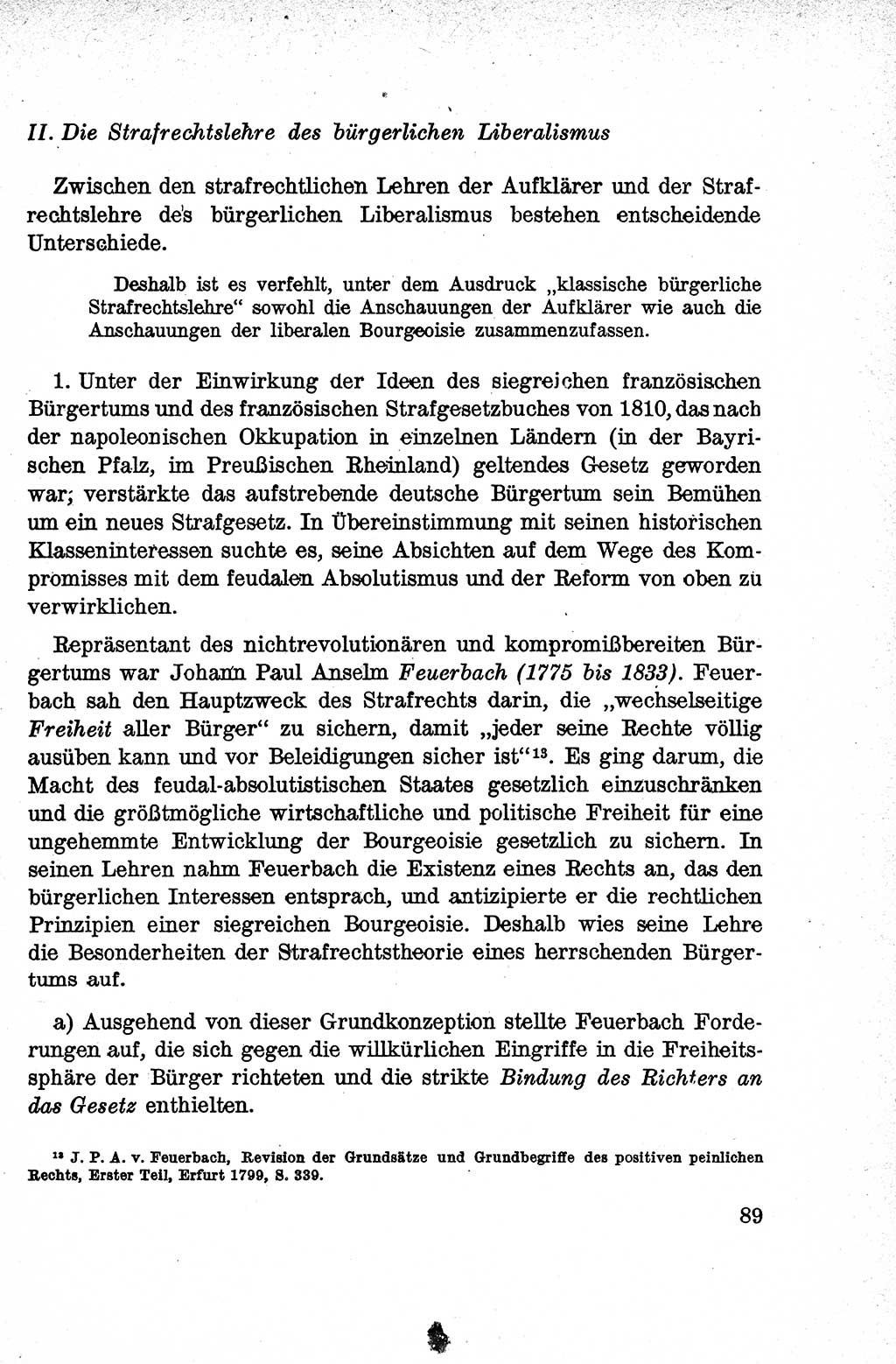 Lehrbuch des Strafrechts der Deutschen Demokratischen Republik (DDR), Allgemeiner Teil 1959, Seite 89 (Lb. Strafr. DDR AT 1959, S. 89)