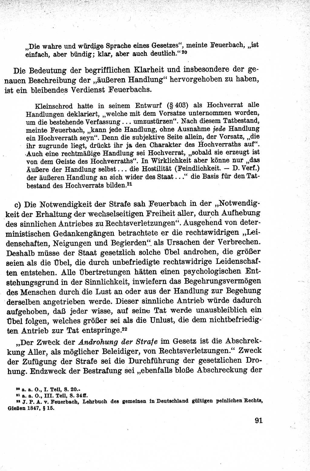 Lehrbuch des Strafrechts der Deutschen Demokratischen Republik (DDR), Allgemeiner Teil 1959, Seite 91 (Lb. Strafr. DDR AT 1959, S. 91)