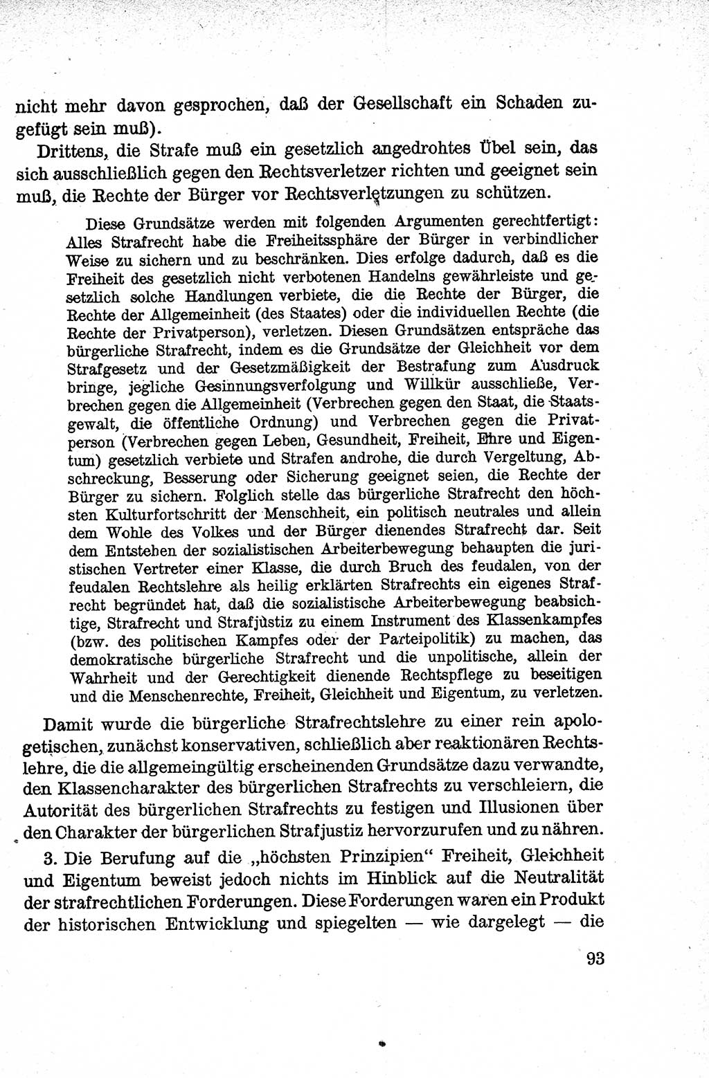 Lehrbuch des Strafrechts der Deutschen Demokratischen Republik (DDR), Allgemeiner Teil 1959, Seite 93 (Lb. Strafr. DDR AT 1959, S. 93)