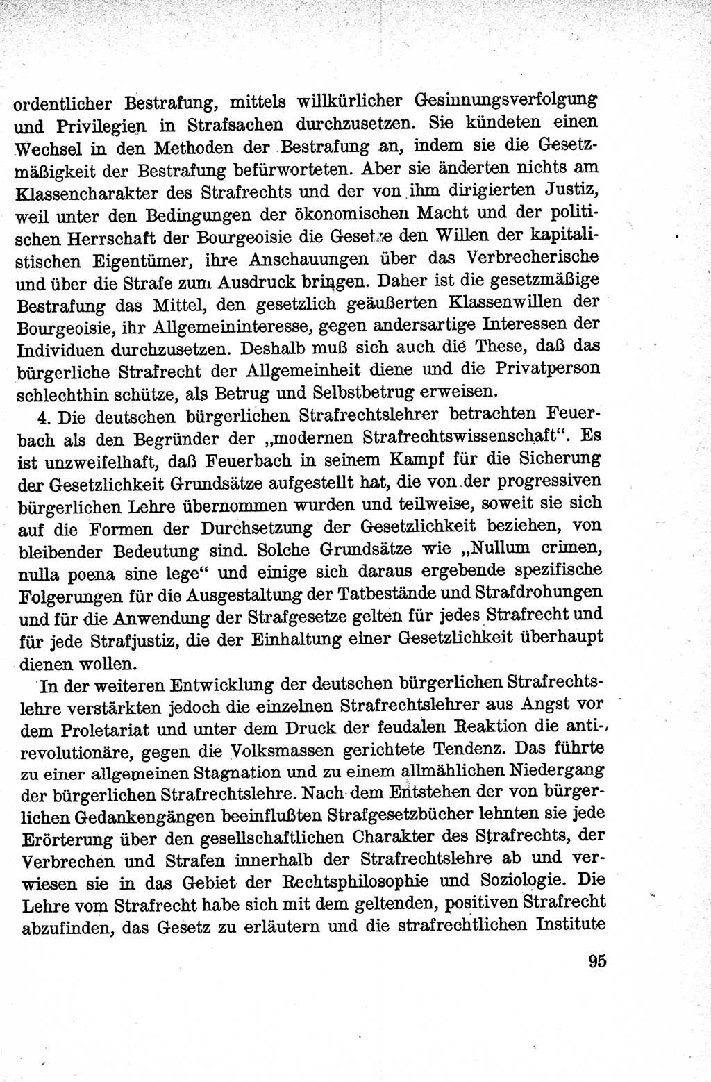 Lehrbuch des Strafrechts der Deutschen Demokratischen Republik (DDR), Allgemeiner Teil 1959, Seite 95 (Lb. Strafr. DDR AT 1959, S. 95)