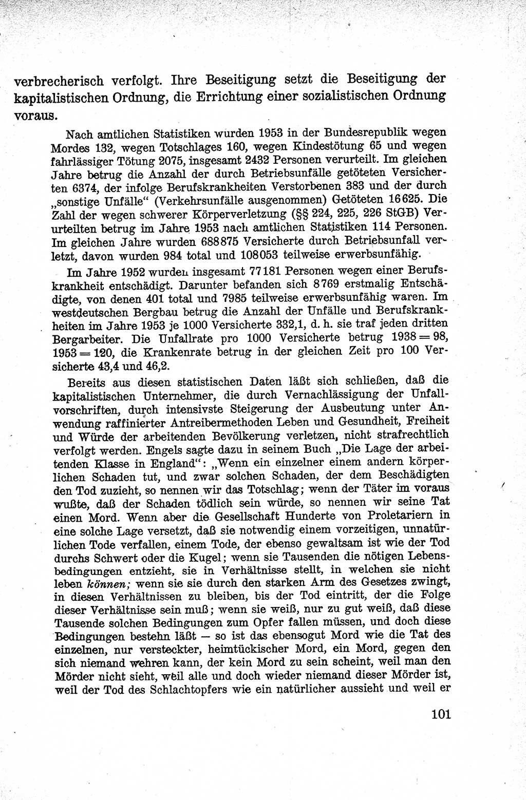 Lehrbuch des Strafrechts der Deutschen Demokratischen Republik (DDR), Allgemeiner Teil 1959, Seite 101 (Lb. Strafr. DDR AT 1959, S. 101)