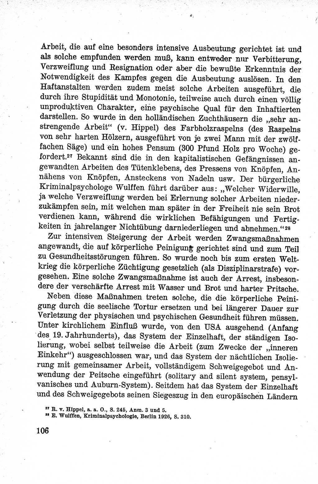 Lehrbuch des Strafrechts der Deutschen Demokratischen Republik (DDR), Allgemeiner Teil 1959, Seite 106 (Lb. Strafr. DDR AT 1959, S. 106)