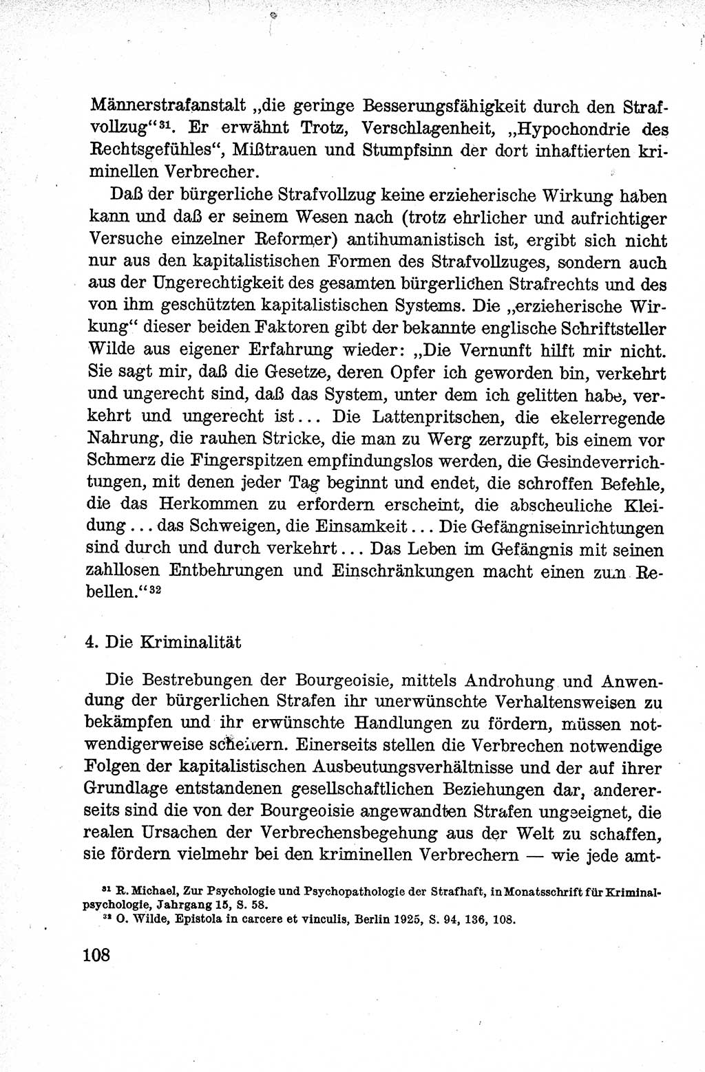 Lehrbuch des Strafrechts der Deutschen Demokratischen Republik (DDR), Allgemeiner Teil 1959, Seite 108 (Lb. Strafr. DDR AT 1959, S. 108)