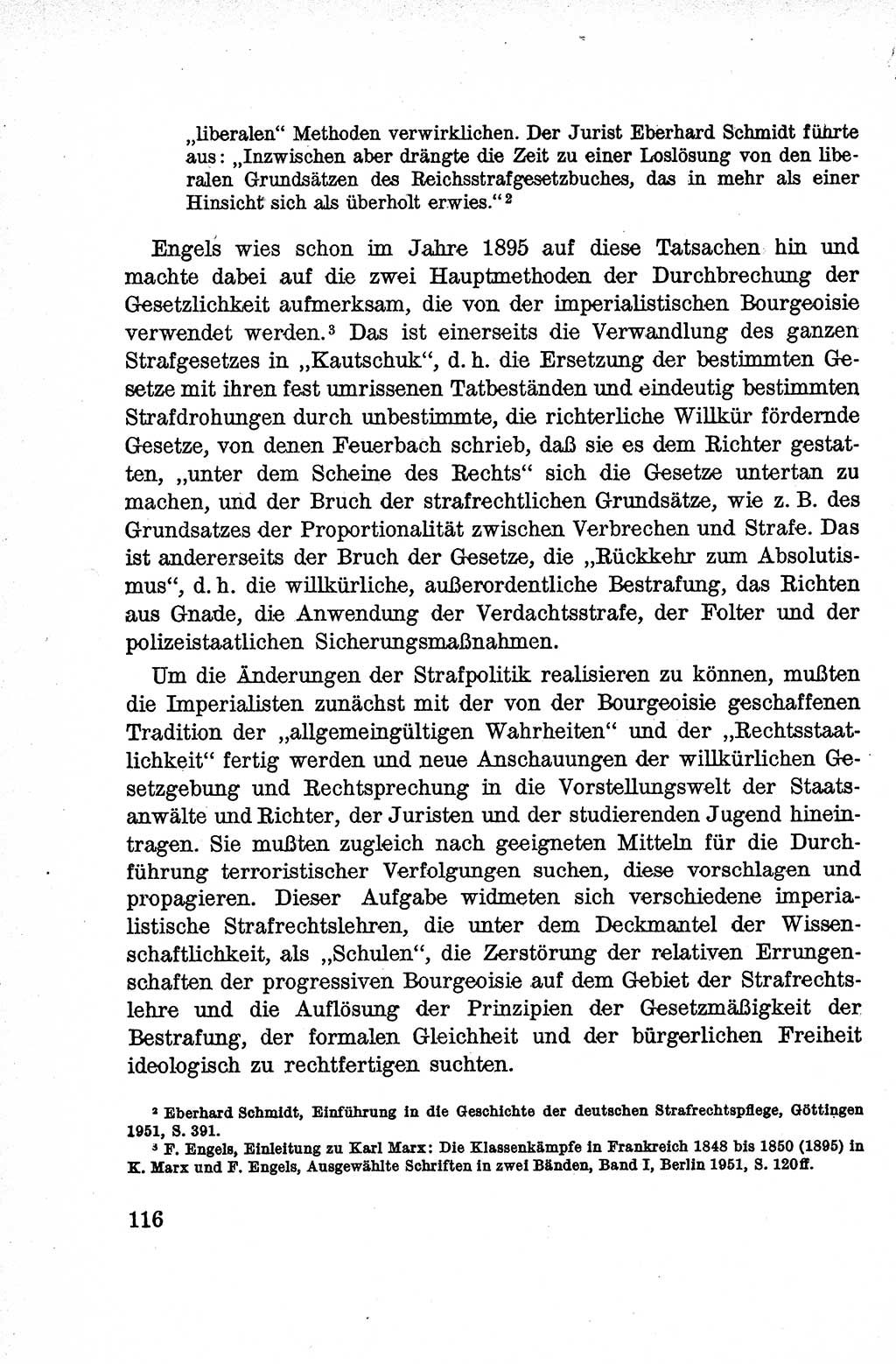 Lehrbuch des Strafrechts der Deutschen Demokratischen Republik (DDR), Allgemeiner Teil 1959, Seite 116 (Lb. Strafr. DDR AT 1959, S. 116)