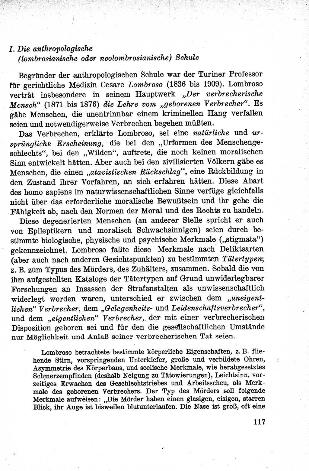 Lehrbuch des Strafrechts der Deutschen Demokratischen Republik (DDR), Allgemeiner Teil 1959, Seite 117 (Lb. Strafr. DDR AT 1959, S. 117)