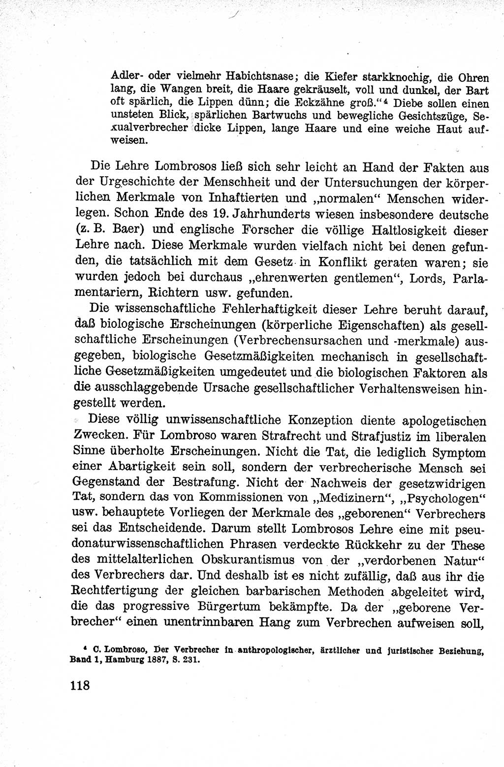 Lehrbuch des Strafrechts der Deutschen Demokratischen Republik (DDR), Allgemeiner Teil 1959, Seite 118 (Lb. Strafr. DDR AT 1959, S. 118)