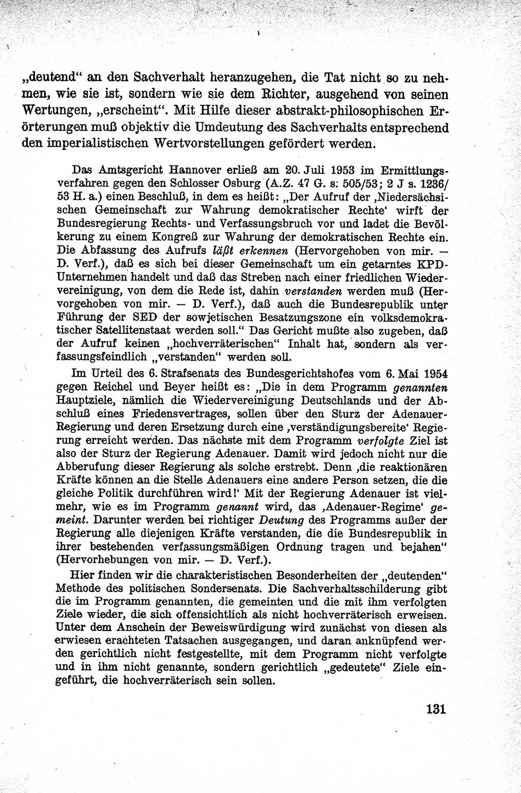 Lehrbuch des Strafrechts der Deutschen Demokratischen Republik (DDR), Allgemeiner Teil 1959, Seite 131 (Lb. Strafr. DDR AT 1959, S. 131)
