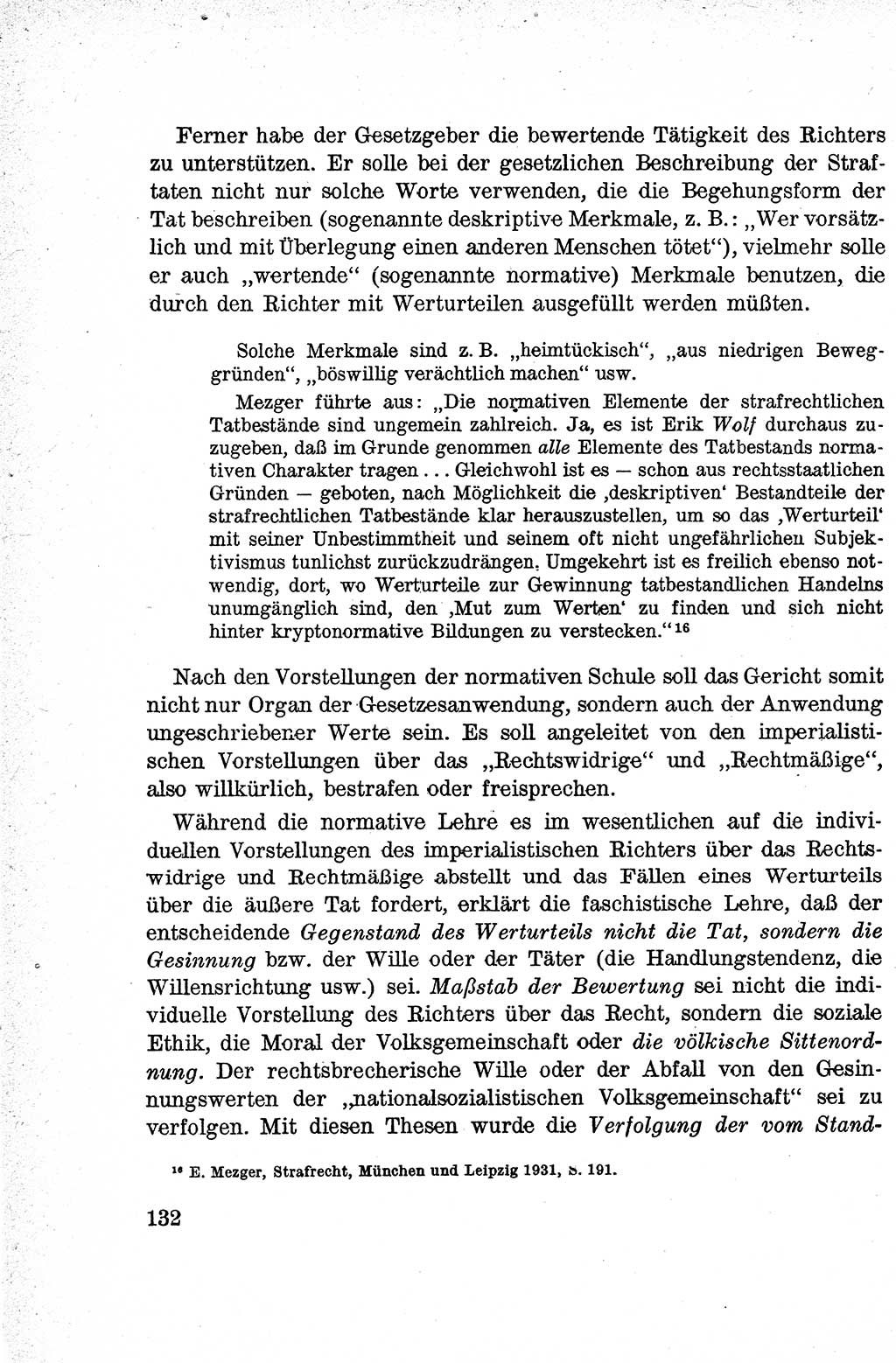 Lehrbuch des Strafrechts der Deutschen Demokratischen Republik (DDR), Allgemeiner Teil 1959, Seite 132 (Lb. Strafr. DDR AT 1959, S. 132)