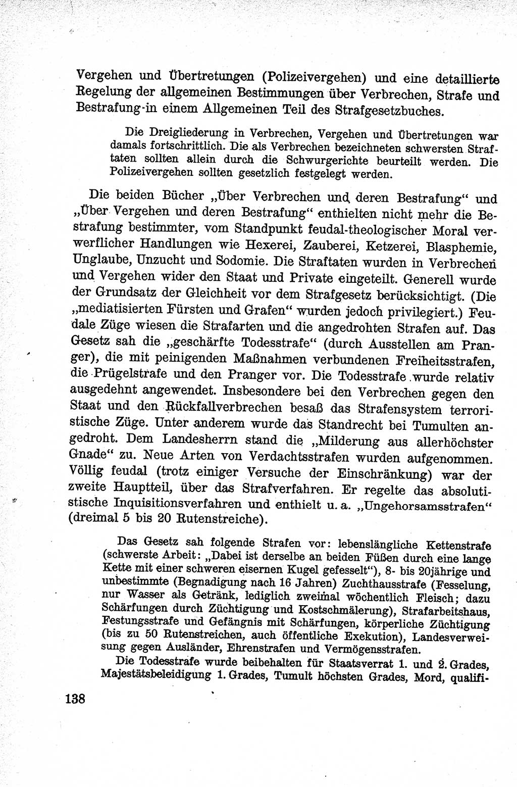 Lehrbuch des Strafrechts der Deutschen Demokratischen Republik (DDR), Allgemeiner Teil 1959, Seite 138 (Lb. Strafr. DDR AT 1959, S. 138)