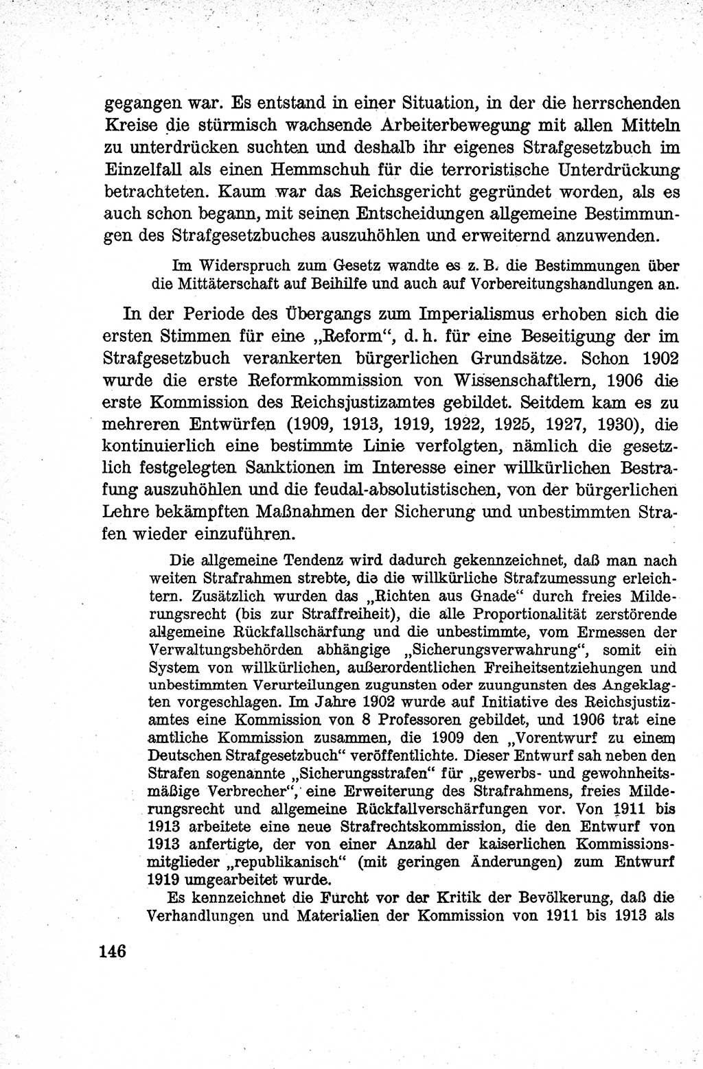 Lehrbuch des Strafrechts der Deutschen Demokratischen Republik (DDR), Allgemeiner Teil 1959, Seite 146 (Lb. Strafr. DDR AT 1959, S. 146)