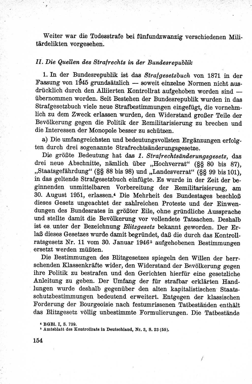 Lehrbuch des Strafrechts der Deutschen Demokratischen Republik (DDR), Allgemeiner Teil 1959, Seite 154 (Lb. Strafr. DDR AT 1959, S. 154)