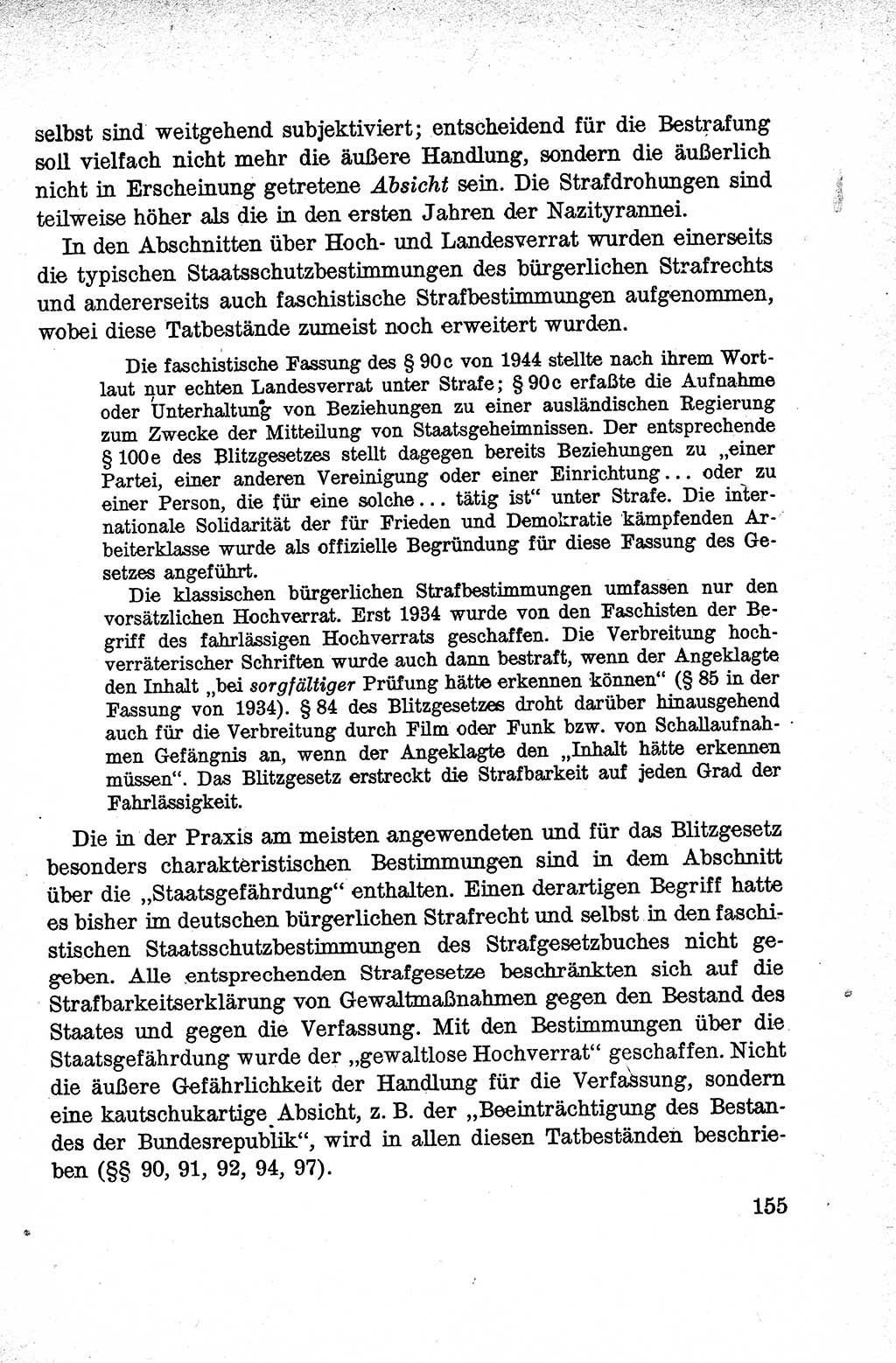 Lehrbuch des Strafrechts der Deutschen Demokratischen Republik (DDR), Allgemeiner Teil 1959, Seite 155 (Lb. Strafr. DDR AT 1959, S. 155)