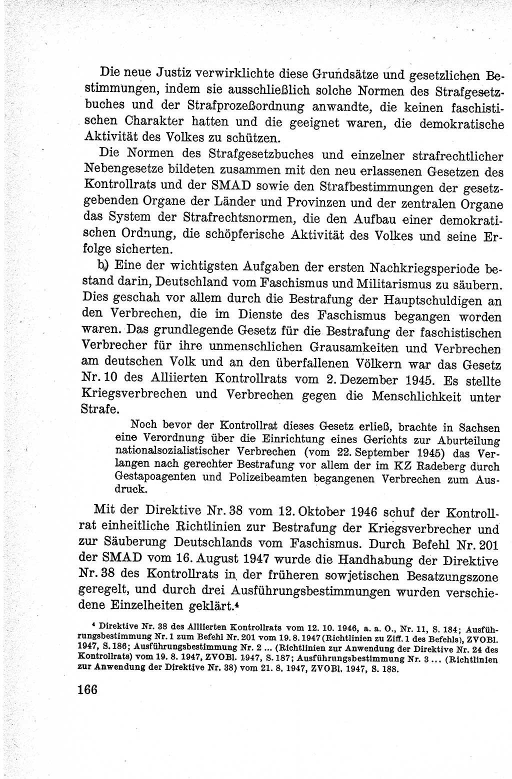 Lehrbuch des Strafrechts der Deutschen Demokratischen Republik (DDR), Allgemeiner Teil 1959, Seite 166 (Lb. Strafr. DDR AT 1959, S. 166)